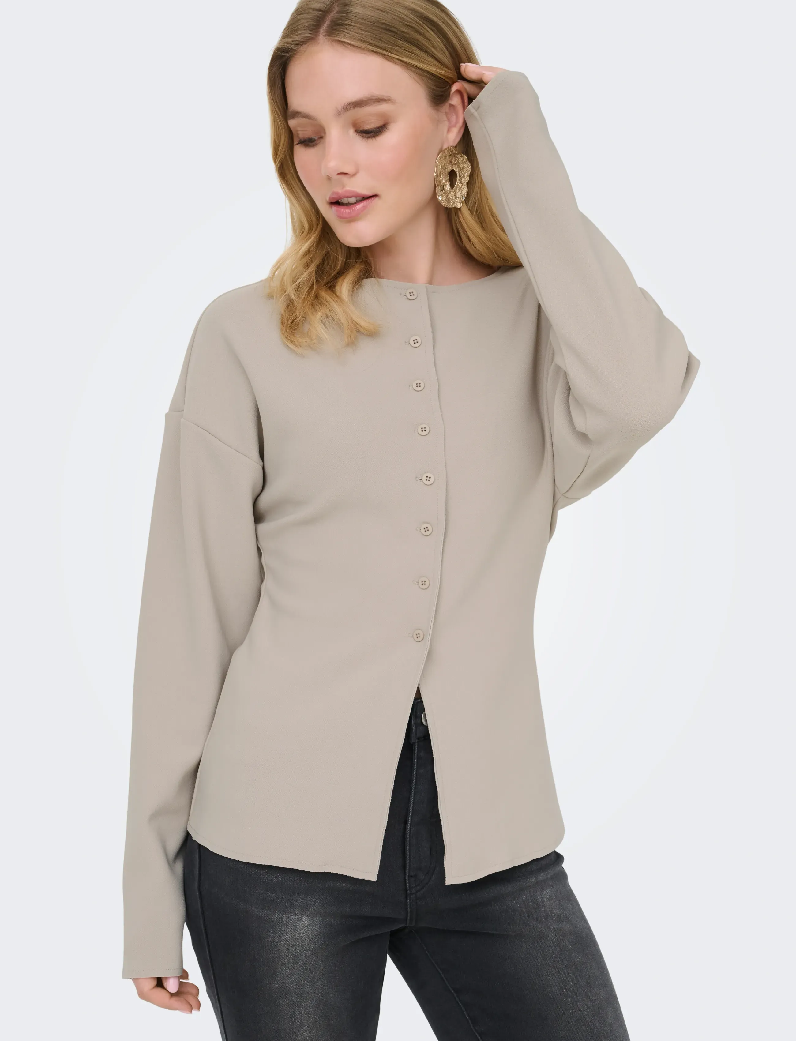 ONLY ONLLUMA-CLEVER L/S WAIST CARDIGAN TLR - Anniversaire - PURE CASHMERE / beige