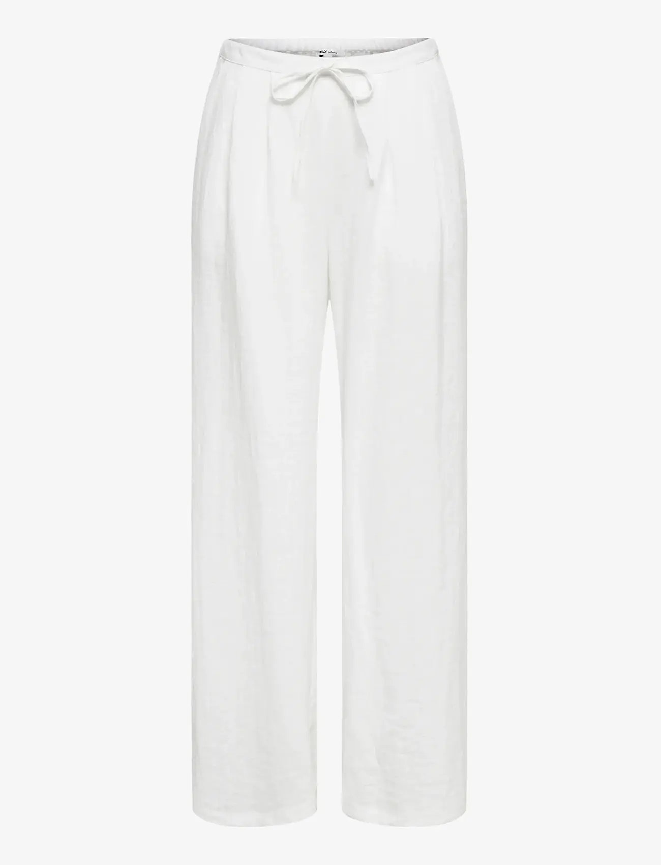 ONLY - ONLITA MW LINEN LOOK WIDE PANT TLR - hosen mit weitem bein - bright white - 1