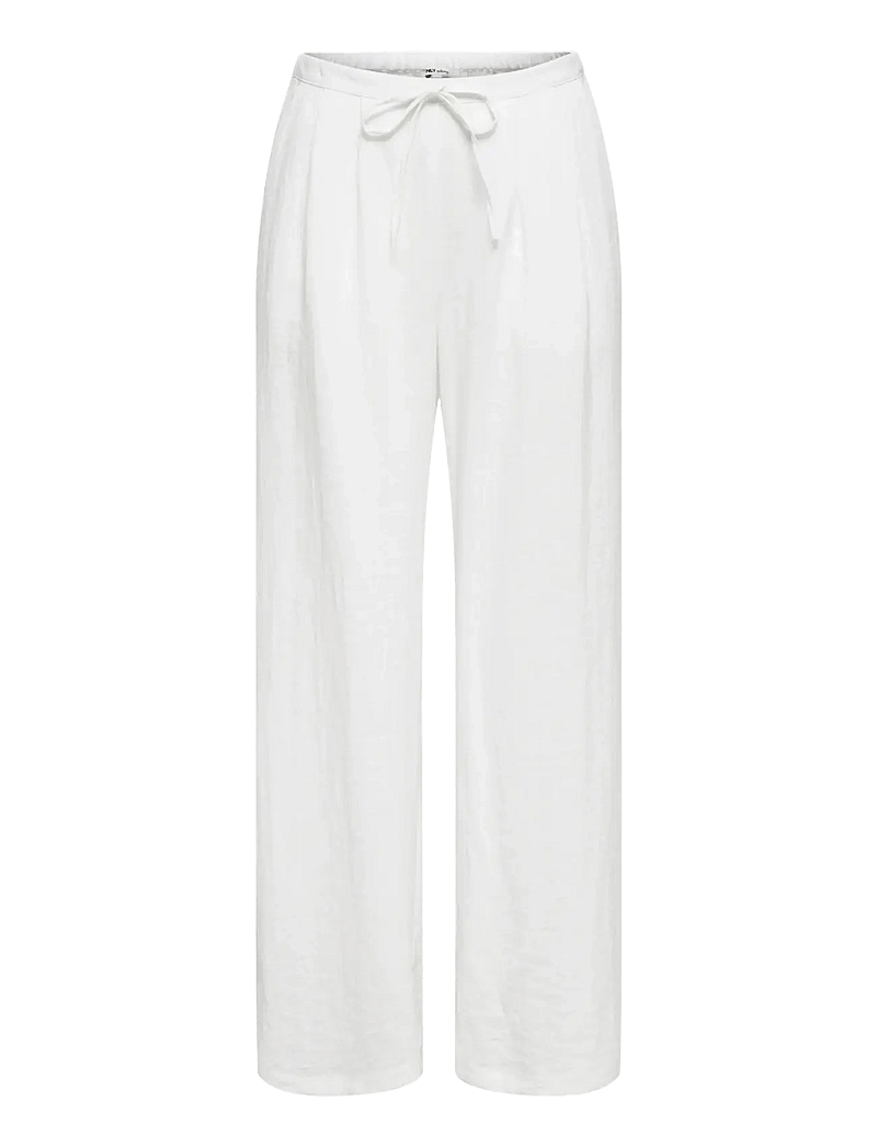 ONLY - ONLITA MW LINEN LOOK WIDE PANT TLR - hosen mit weitem bein - bright white - 1
