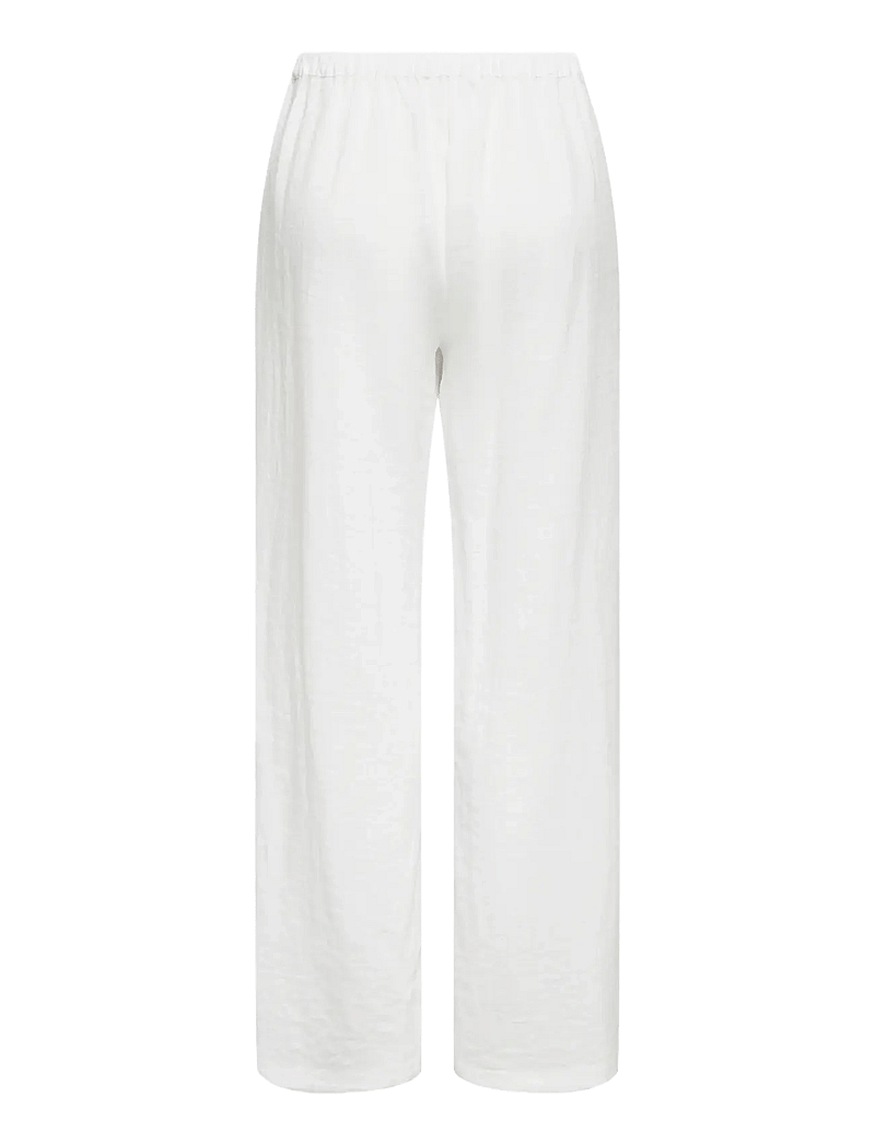 ONLY - ONLITA MW LINEN LOOK WIDE PANT TLR - hosen mit weitem bein - bright white - 2