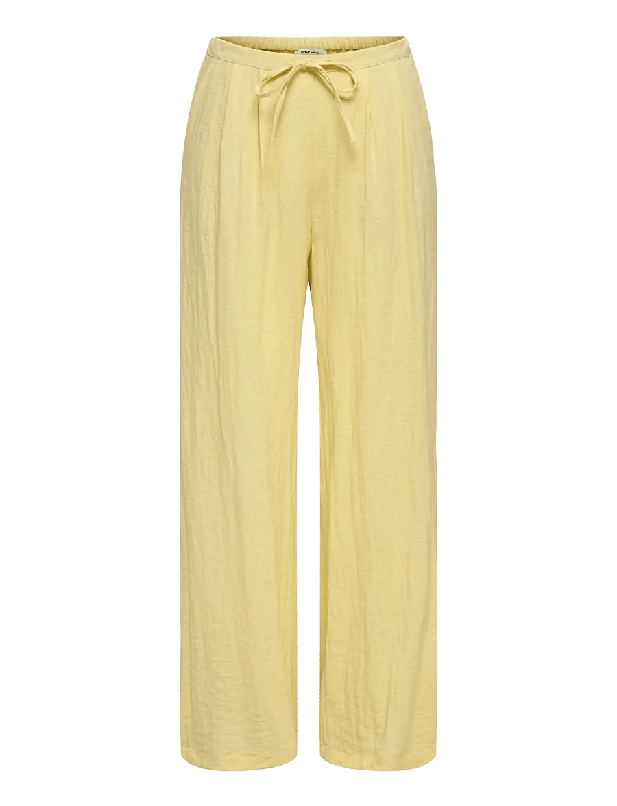 ONLY - ONLITA MW LINEN LOOK WIDE PANT TLR - bukser med brede ben - sunlight - 0