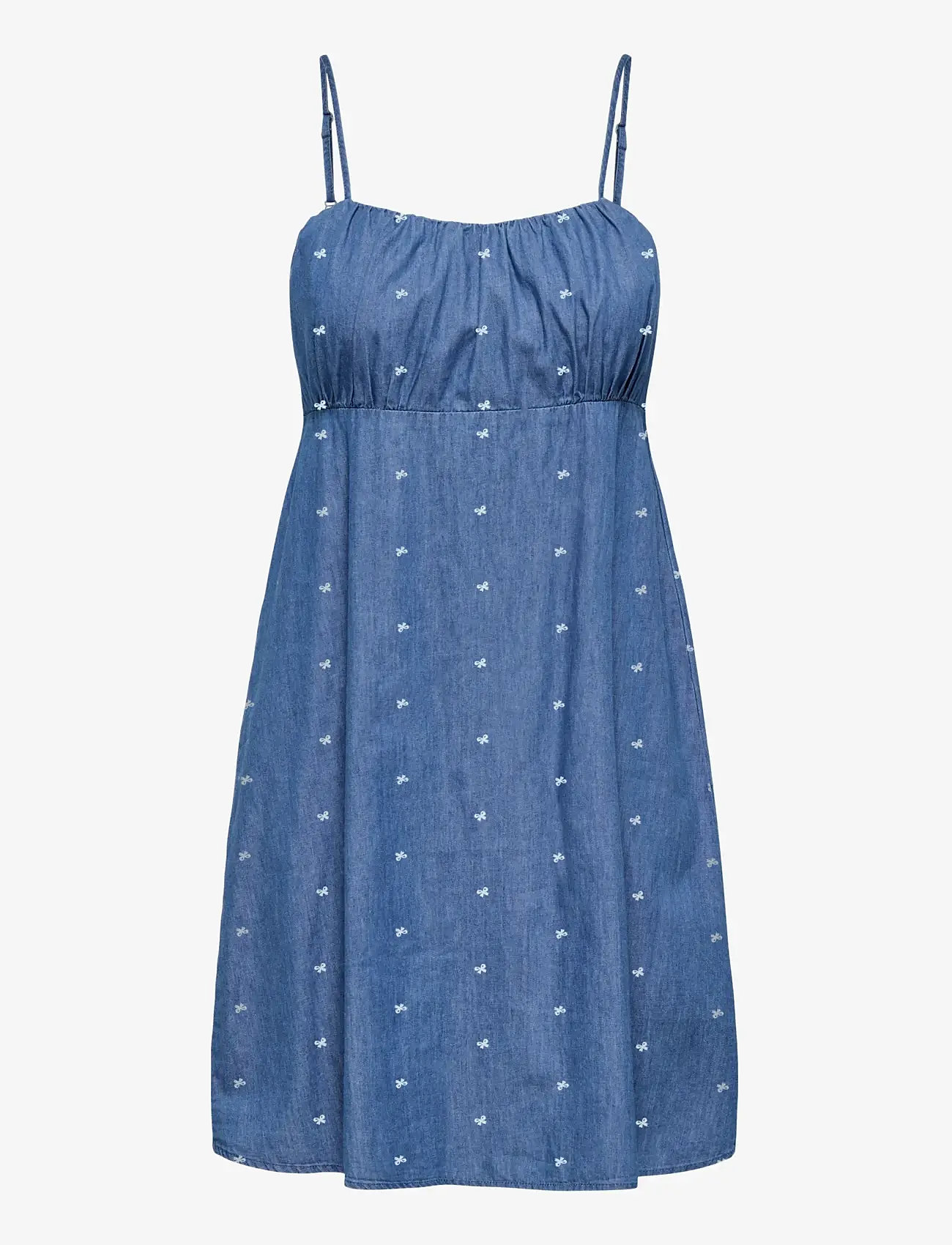 ONLY - ONLNOVA AZURE ALEXIS DRESS WVN - summer dresses - medium blue denim - 0