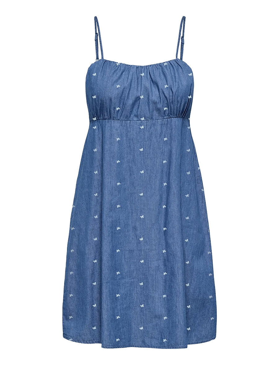 ONLY - ONLNOVA AZURE ALEXIS DRESS WVN - sommerkjoler - medium blue denim - 0