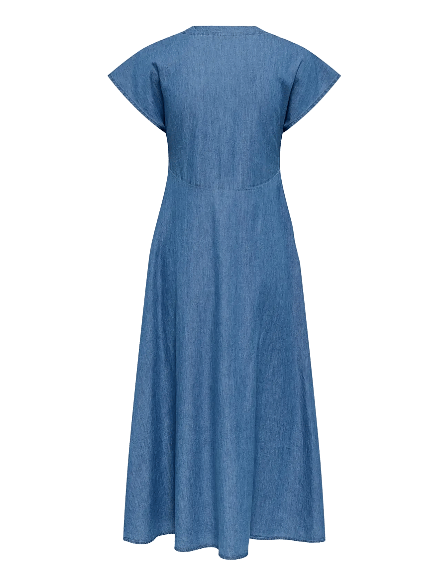 ONLY - ONLNOVA AZURE LONG DRESS WVN - skjortekjoler - medium blue denim - 2