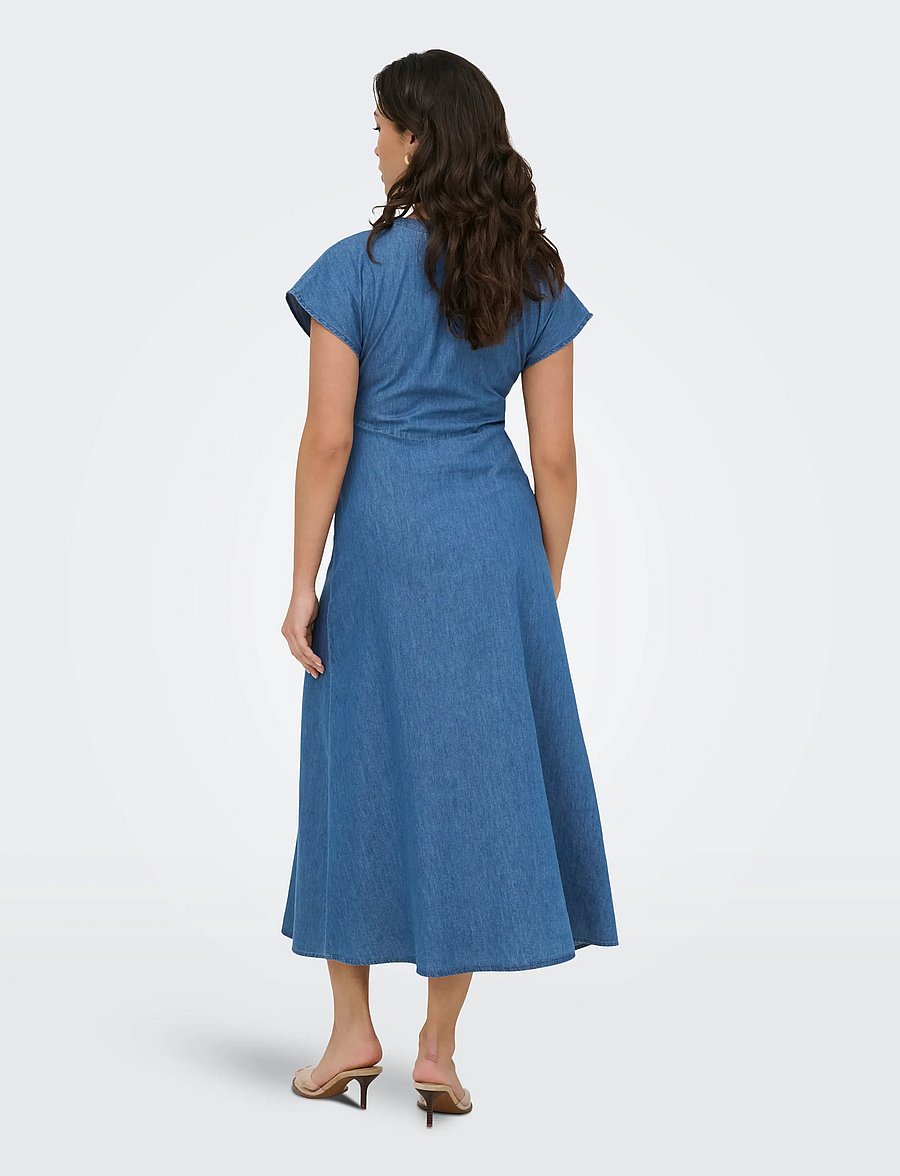 ONLY - ONLNOVA AZURE LONG DRESS WVN - skjortekjoler - medium blue denim - 3