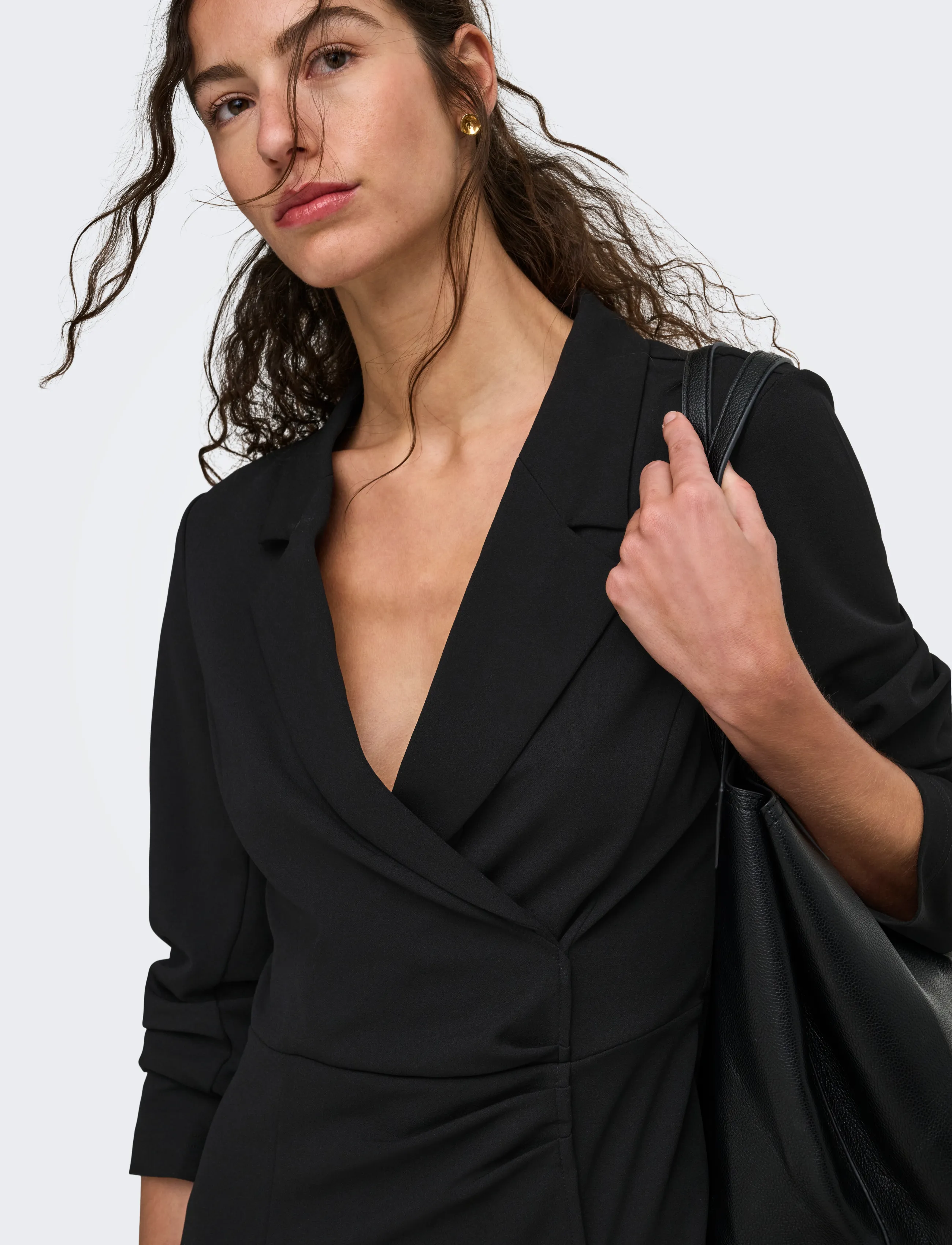 ONLY - ONLGALA LIFE LS WRAP BLAZER PLAYSUIT TLR - black - 5