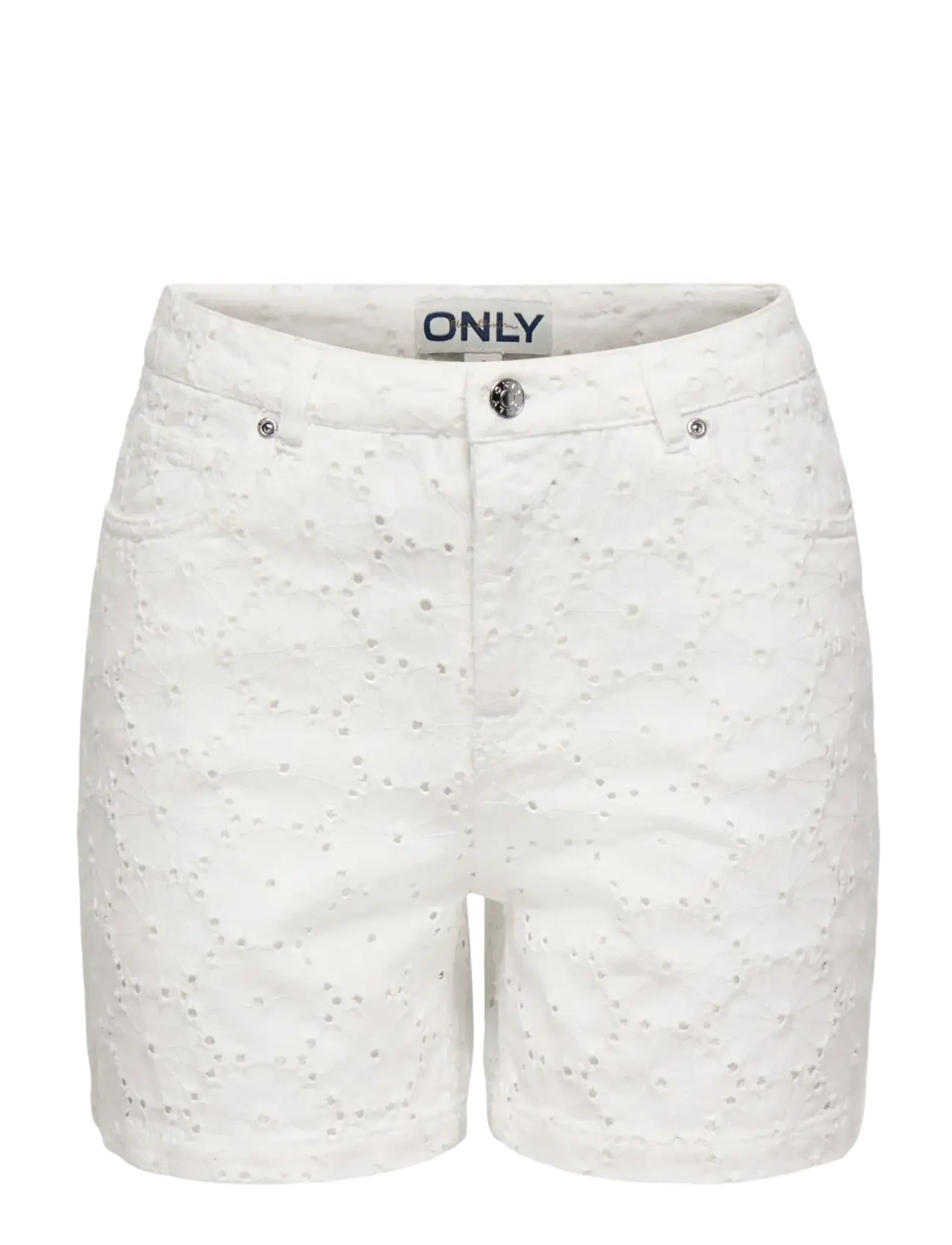 ONLY ONLPHINE-FIO HW ANGLAISE SHORTS PNT - Shorts - BRIGHT WHITE / white
