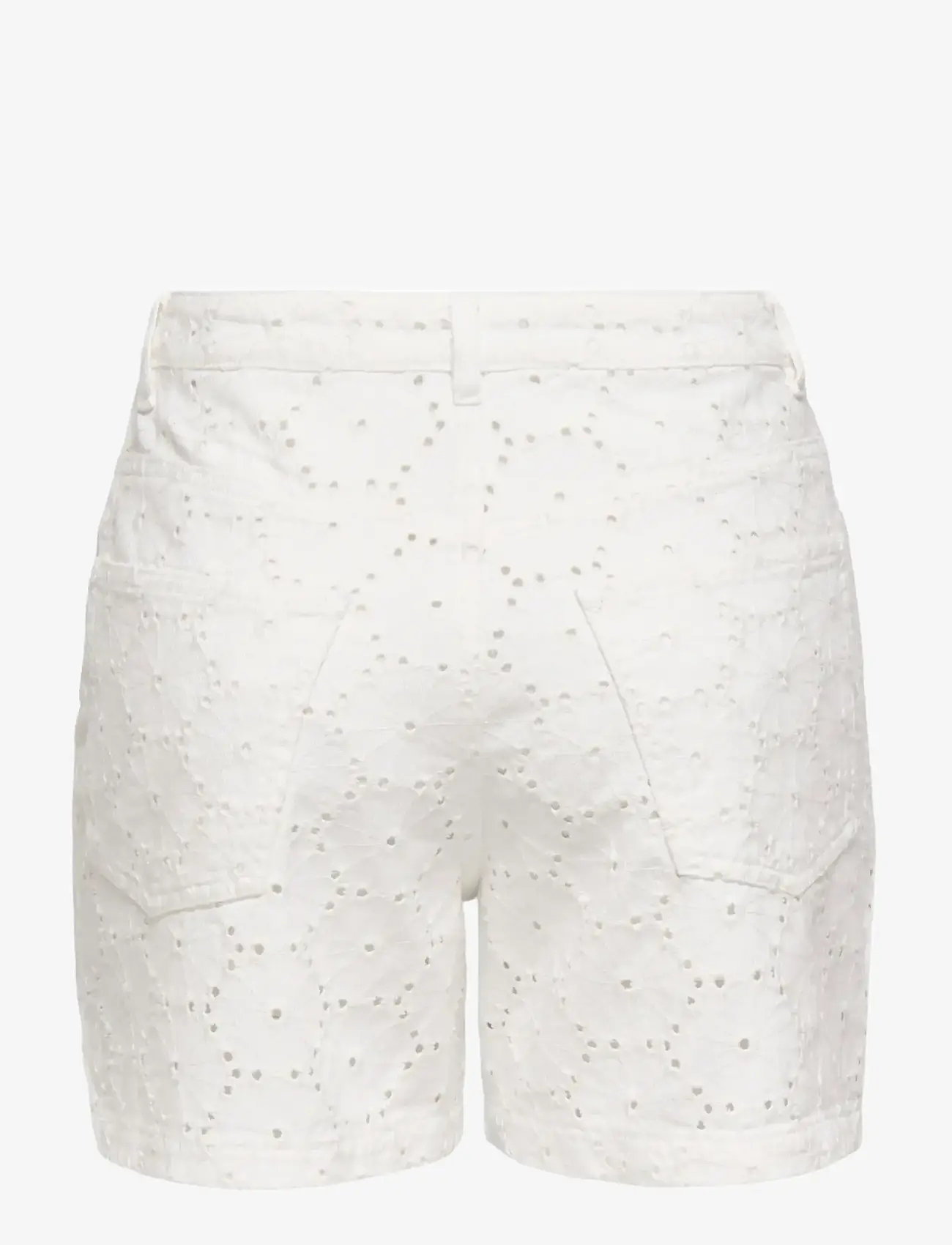 ONLY - ONLPHINE-FIO HW ANGLAISE SHORTS PNT - kasdienio stiliaus šortai - bright white - 1