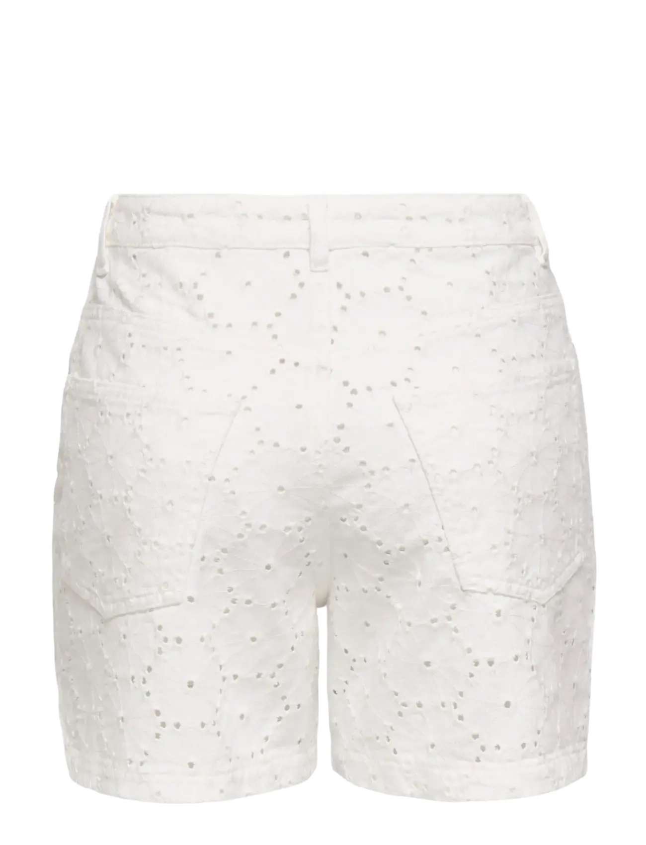 ONLY - ONLPHINE-FIO HW ANGLAISE SHORTS PNT - casual szorty - bright white - 1