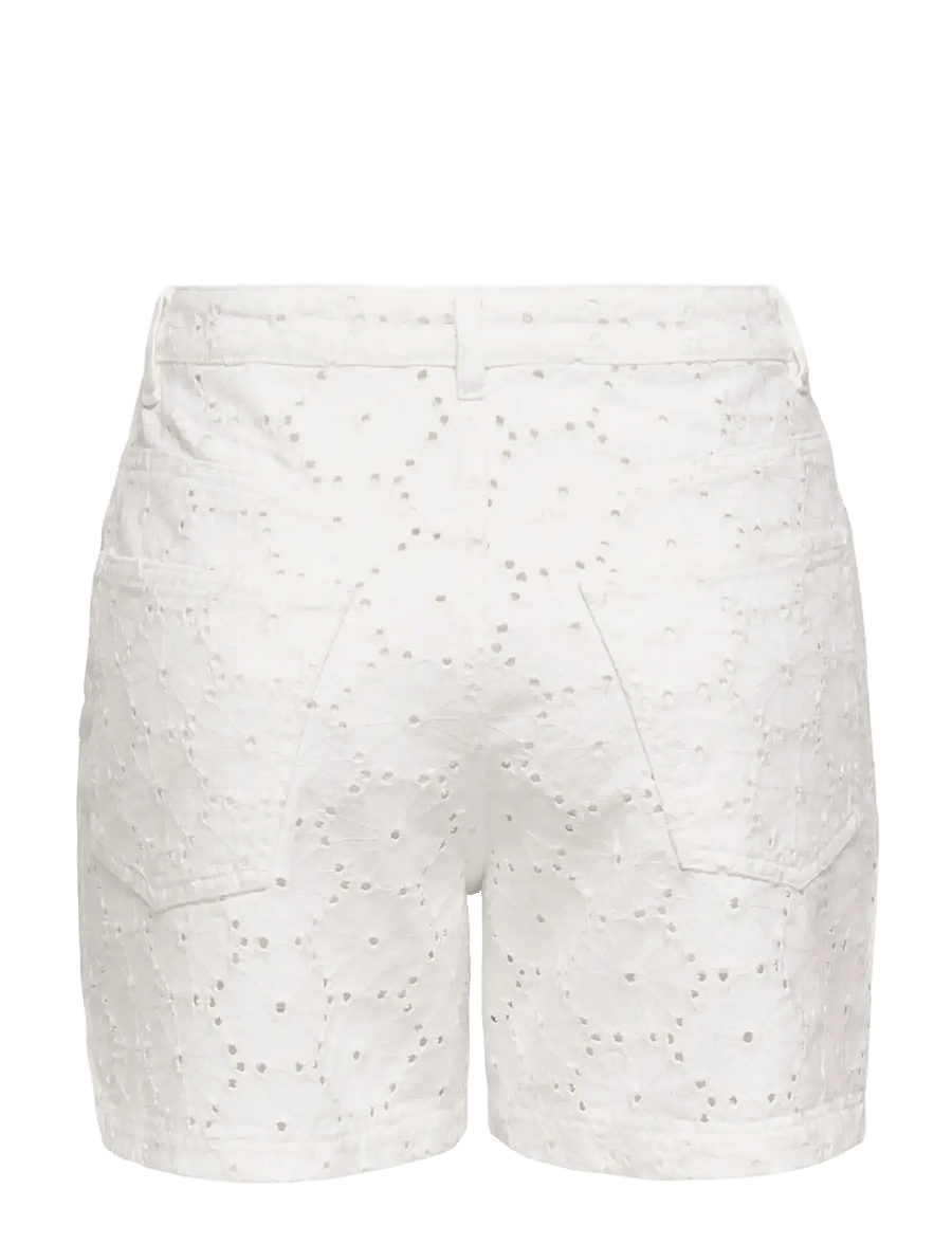 ONLY - ONLPHINE-FIO HW ANGLAISE SHORTS PNT - ikdienas šorti - bright white - 1