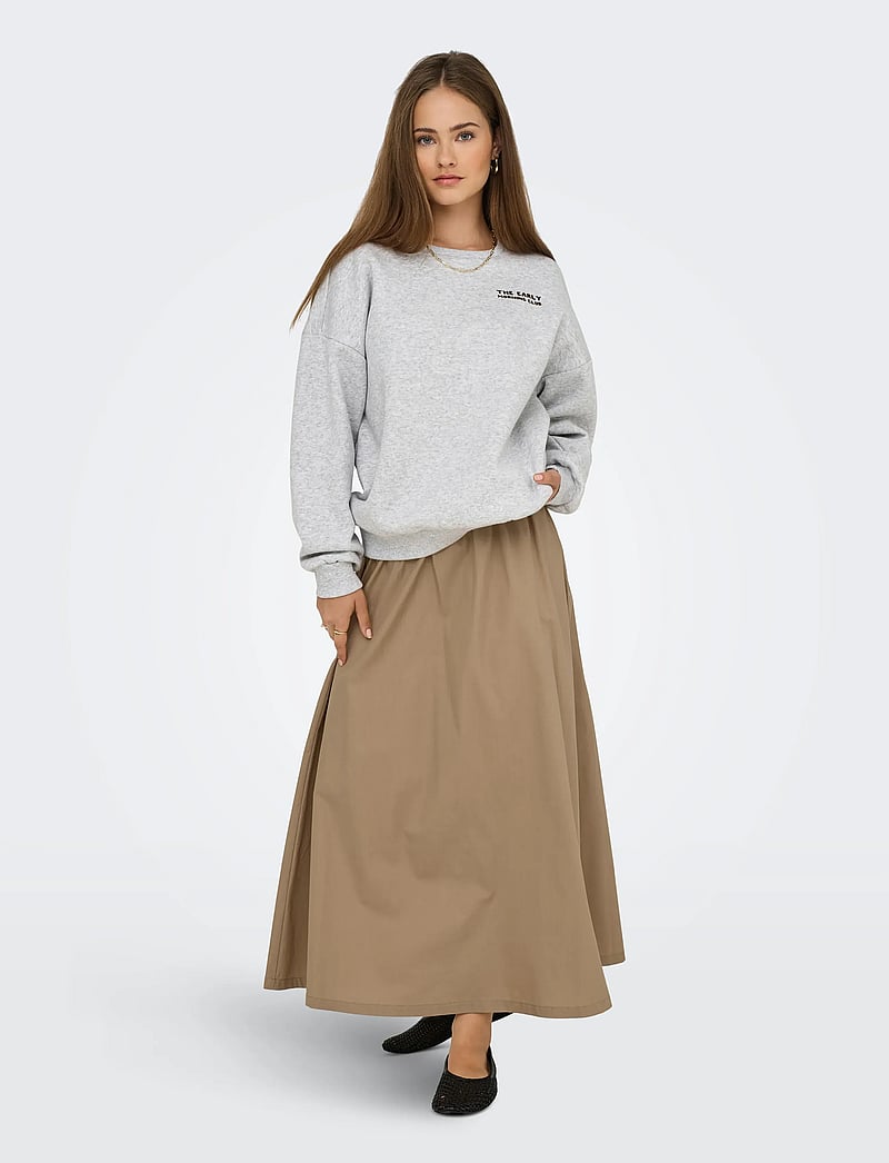 ONLY - ONLANIQA LONG SKIRT EX WVN - maxi röcke - tannin - 0