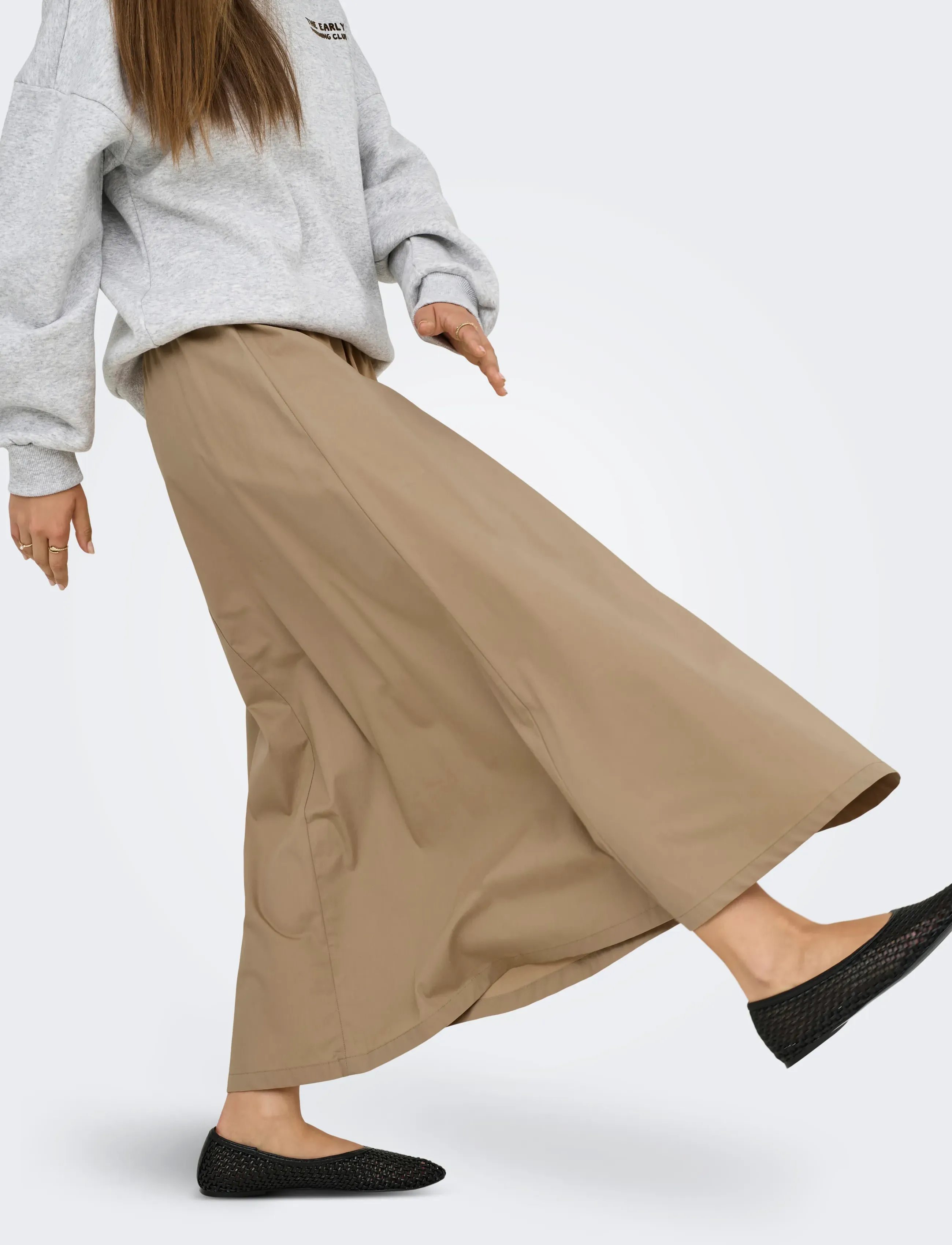 ONLY - ONLANIQA LONG SKIRT EX WVN - tannin - 5