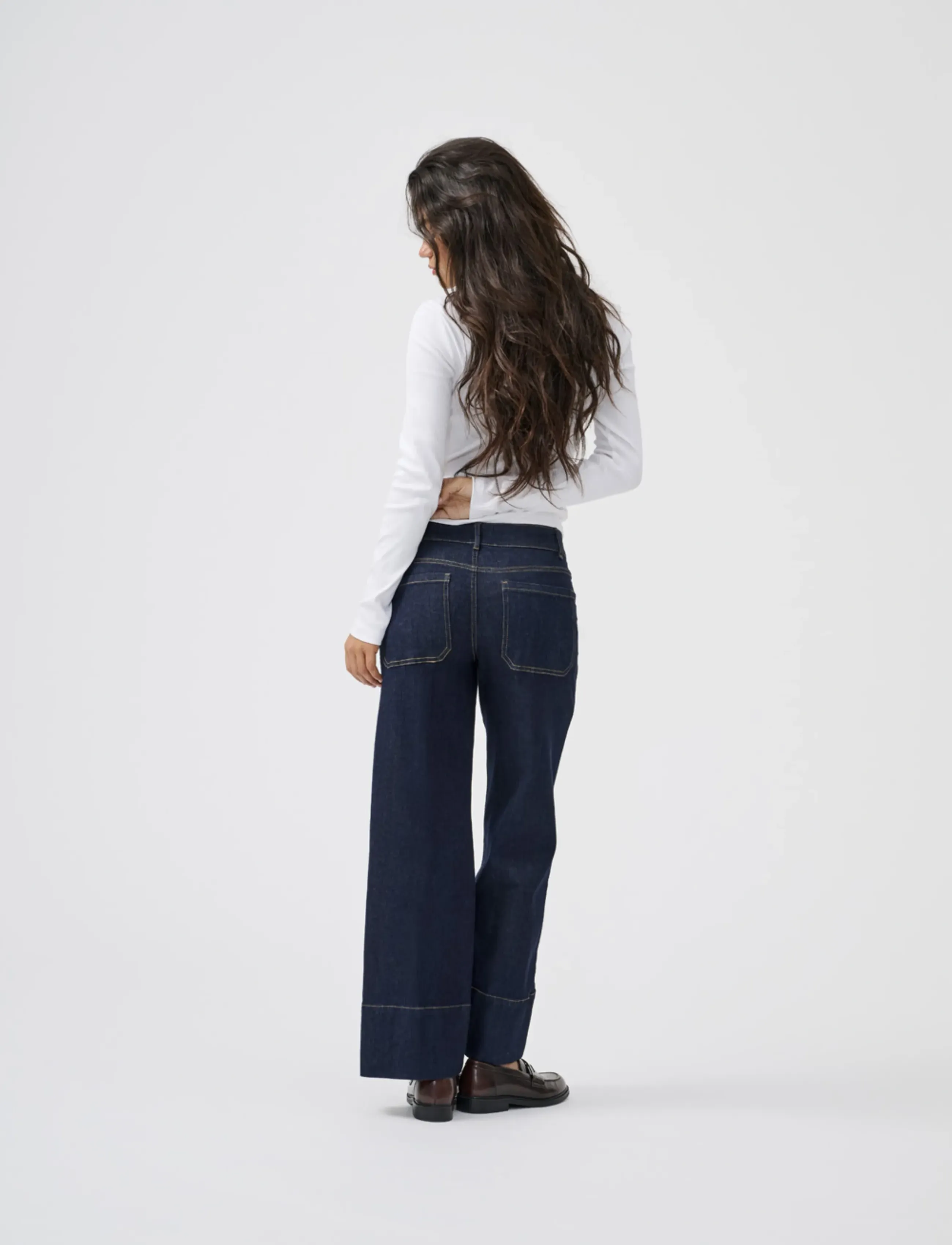 ONLY Onlmadison Hw Do Bt Crp Wd Dnm Gua85Noos, M x 32, Navy, Jeans > Vidde, Dame