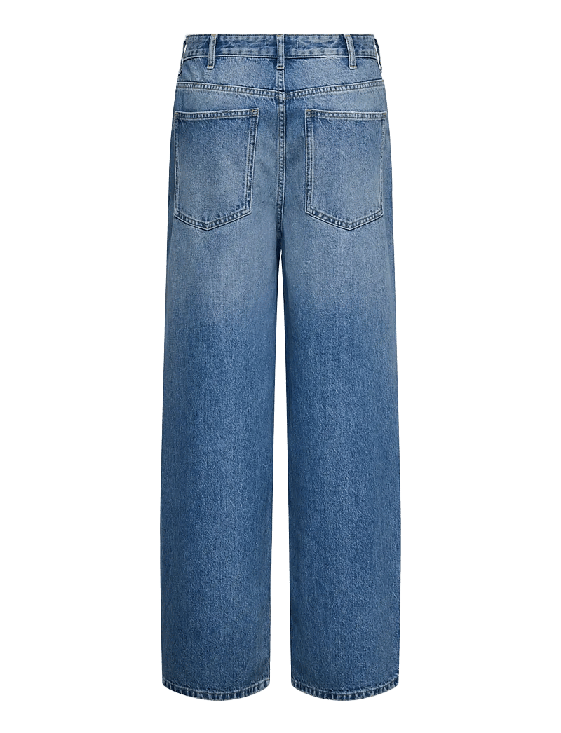 ONLY - ONLAMBER LW ASYM OVERSIZ BAGGY DNM TAI - hosen mit weitem bein - medium blue denim - 1