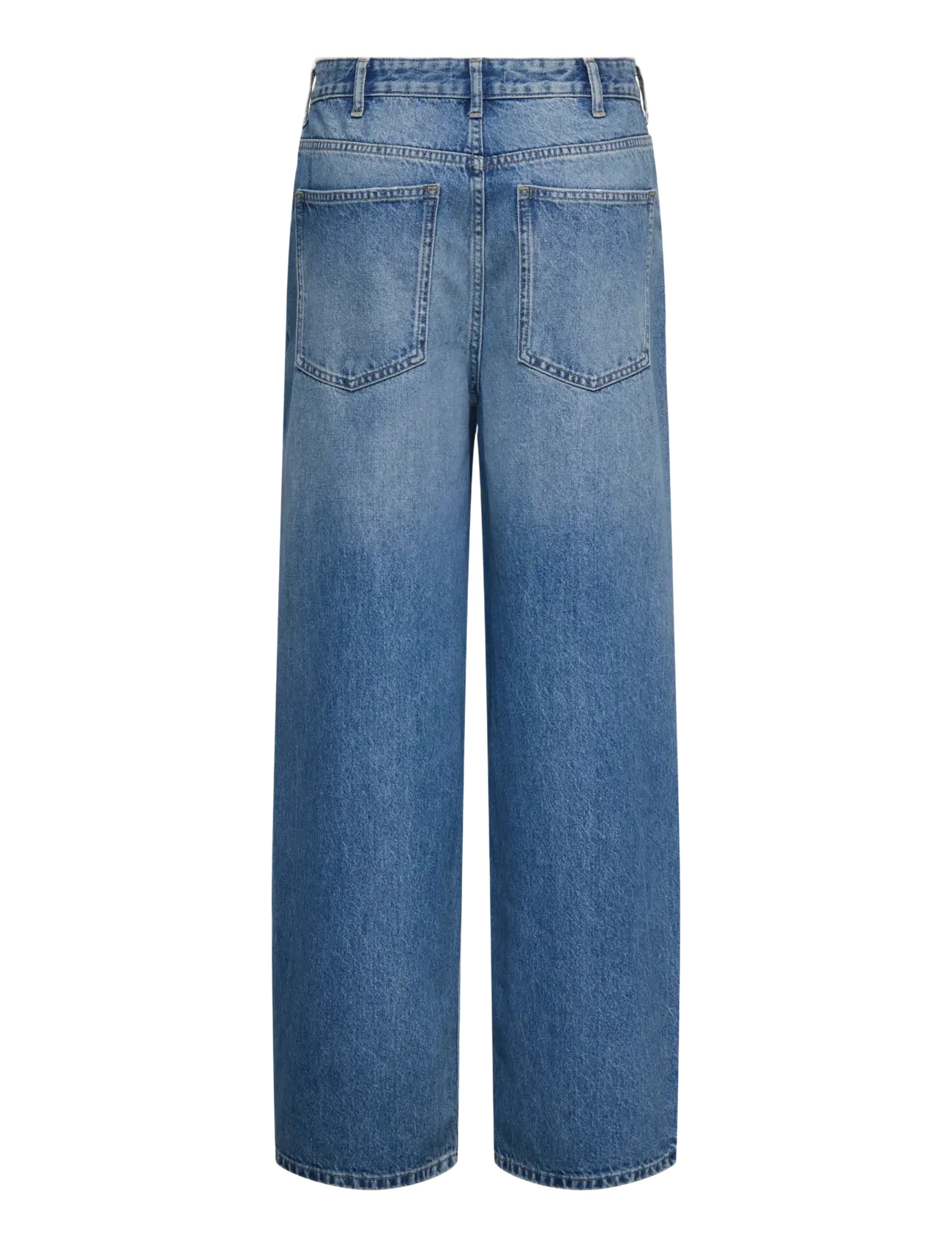 ONLY - ONLAMBER LW ASYM OVERSIZ BAGGY DNM TAI - pantalons larges - medium blue denim - 2