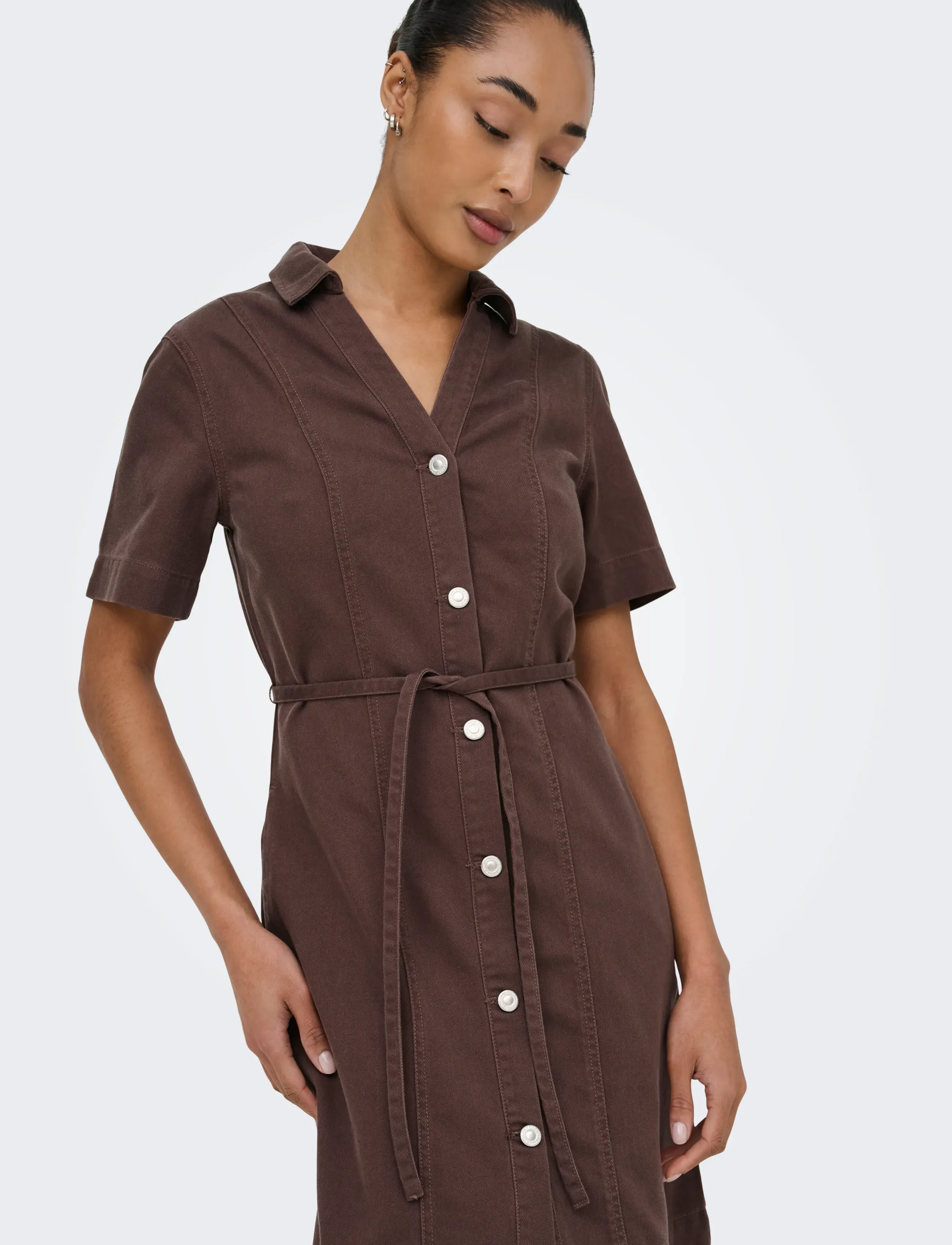 ONLY - ONLFINA-SOFT S/S BELT DRESS PNT - skjortekjoler - shopping bag - 5