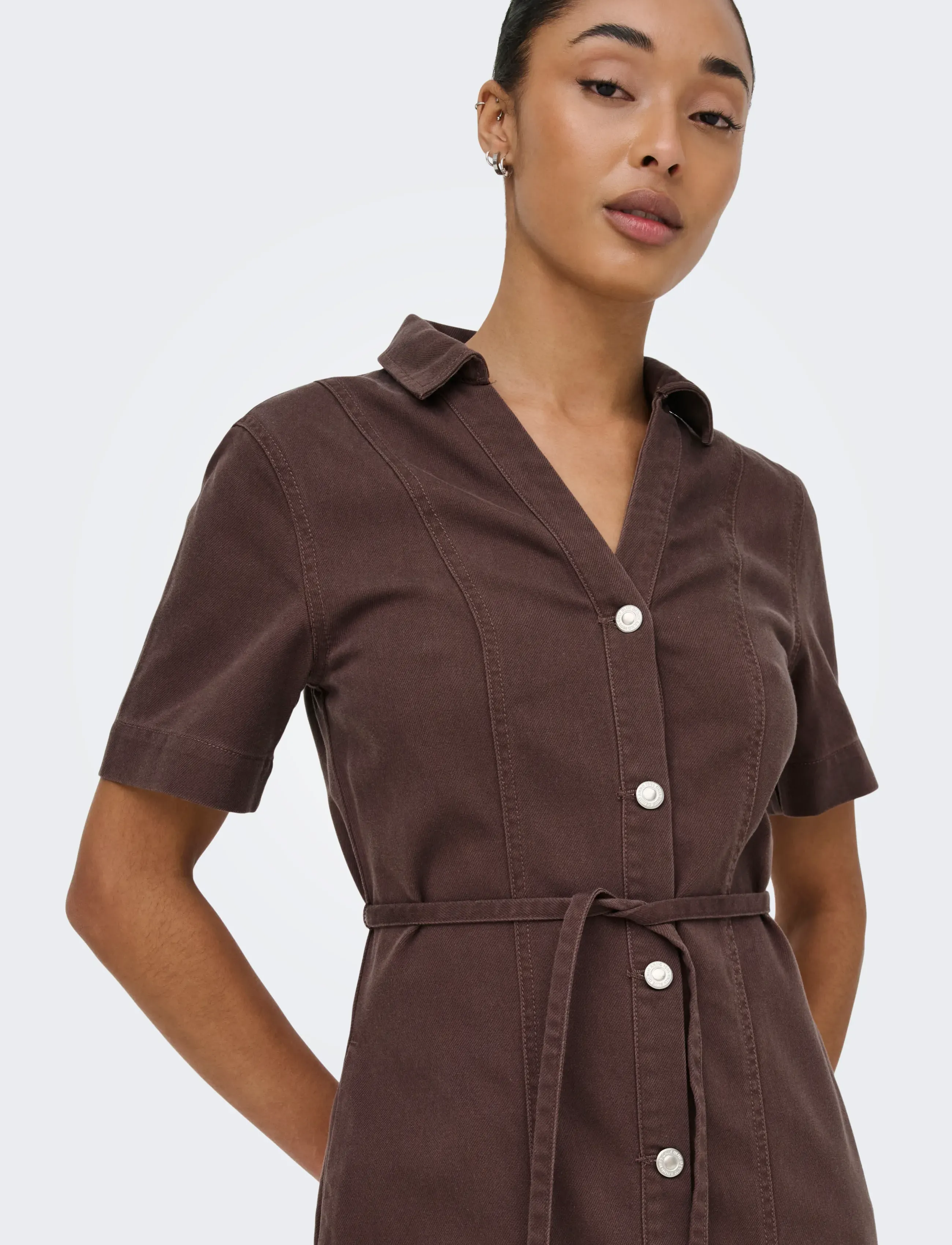ONLY Onlfina-Soft S/S Belt Dress Pnt skjortklänningar dam – bild 6