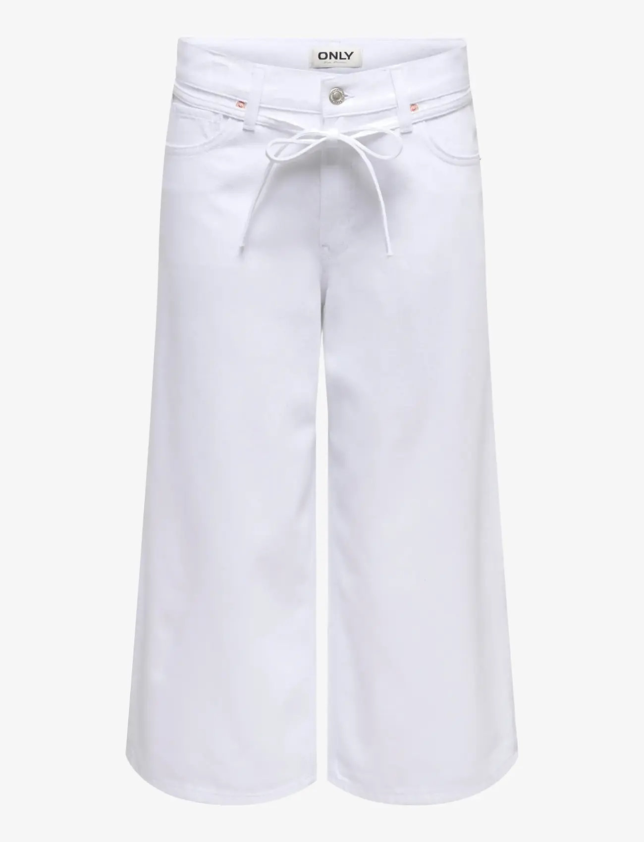 ONLY - ONLGIANNA MW CULOTTE DNM DOT - culottes - white denim - 0