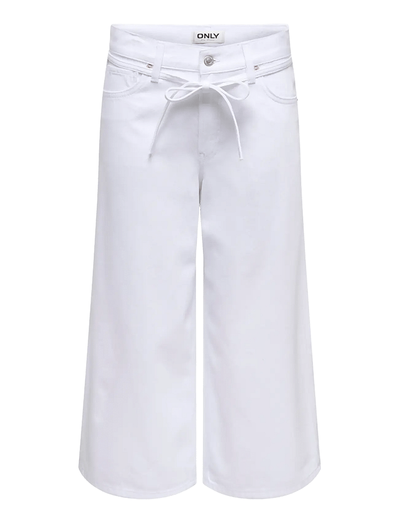 ONLY - ONLGIANNA MW CULOTTE DNM DOT - culottes - white denim - 0