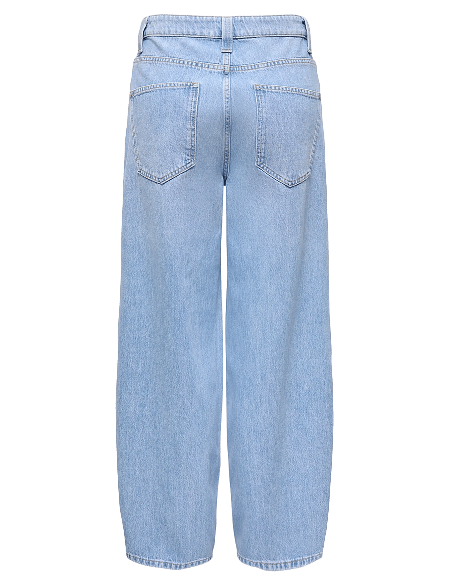 ONLY - ONLFRANKIE HW ANK BARREL DNM DOT007 NOOS - barrel jeans - light blue denim - 2