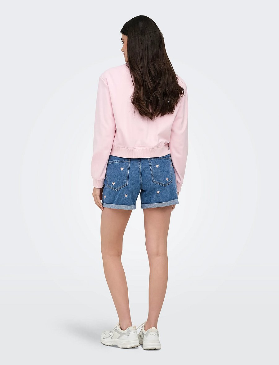 ONLY - ONLVEGA HW EMBROIDERY DNM SHORTS GUANOOS - jeansshorts - medium blue denim - 3