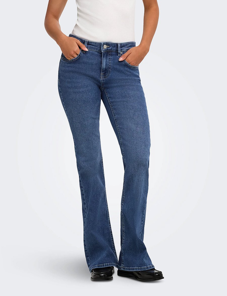 ONLY - ONLPHOEBE LW B-P FLARE DNM PIM454 NOOS - medium blue denim - 0