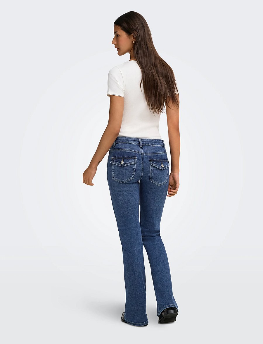 ONLY - ONLPHOEBE LW B-P FLARE DNM PIM454 NOOS - medium blue denim - 3