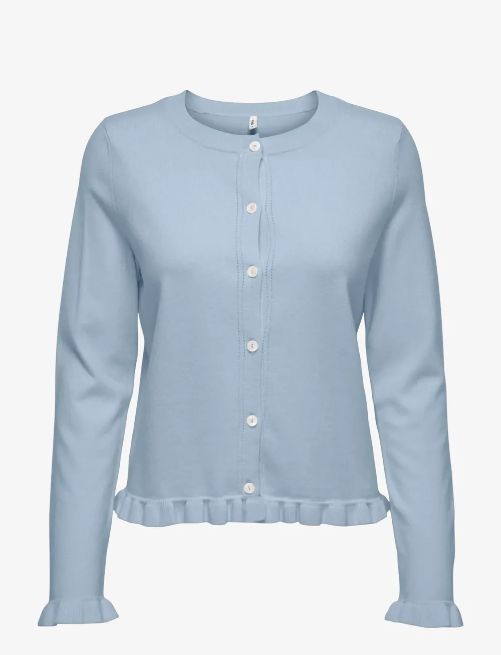 ONLY - ONLCINDEREL LS FRILL CARDIGAN EX KNT - cardigans - cashmere blue - 0
