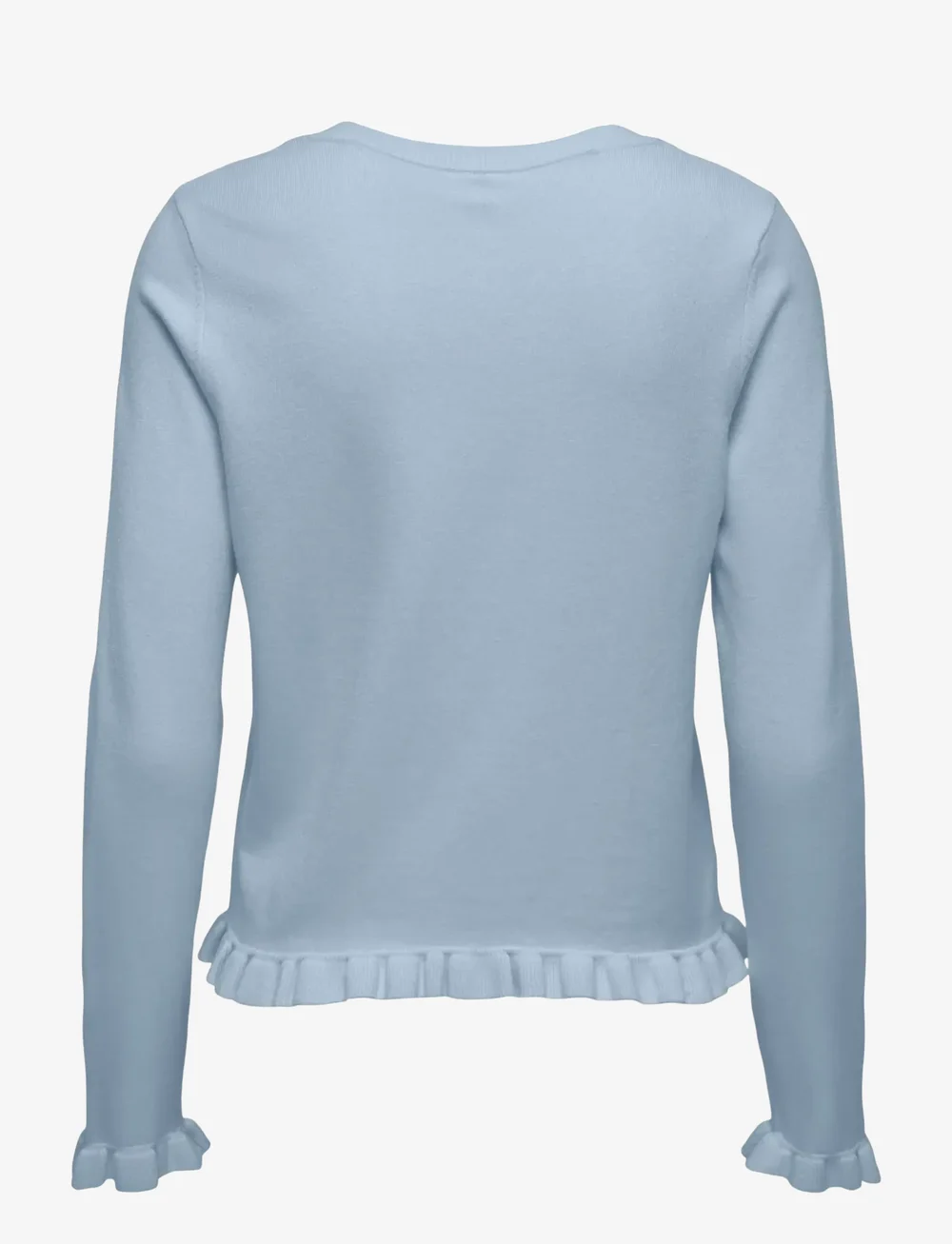 ONLY - ONLCINDEREL LS FRILL CARDIGAN EX KNT - cardigans - cashmere blue - 1
