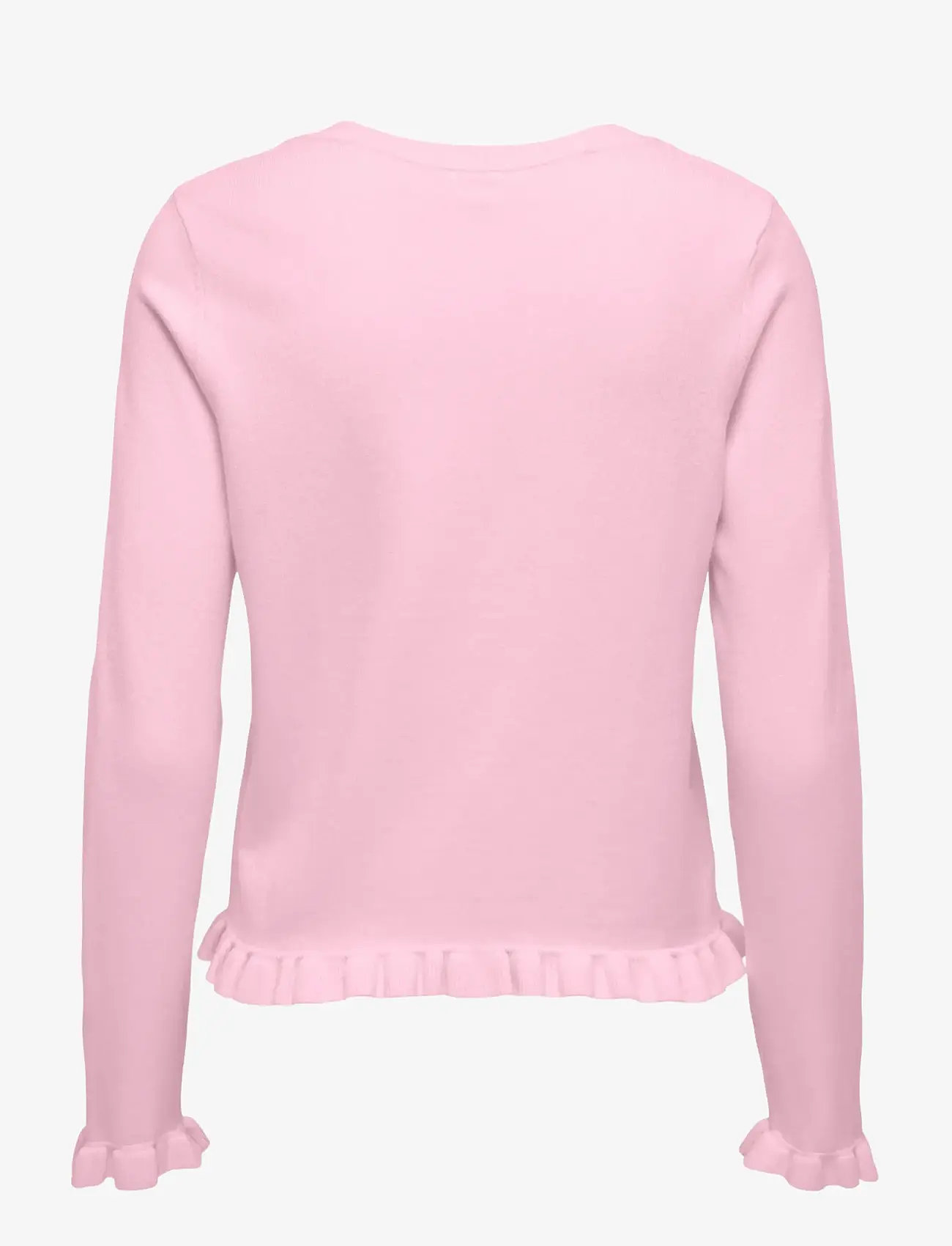 ONLY - ONLCINDEREL LS FRILL CARDIGAN EX KNT - kardiganid - flushing pink - 1