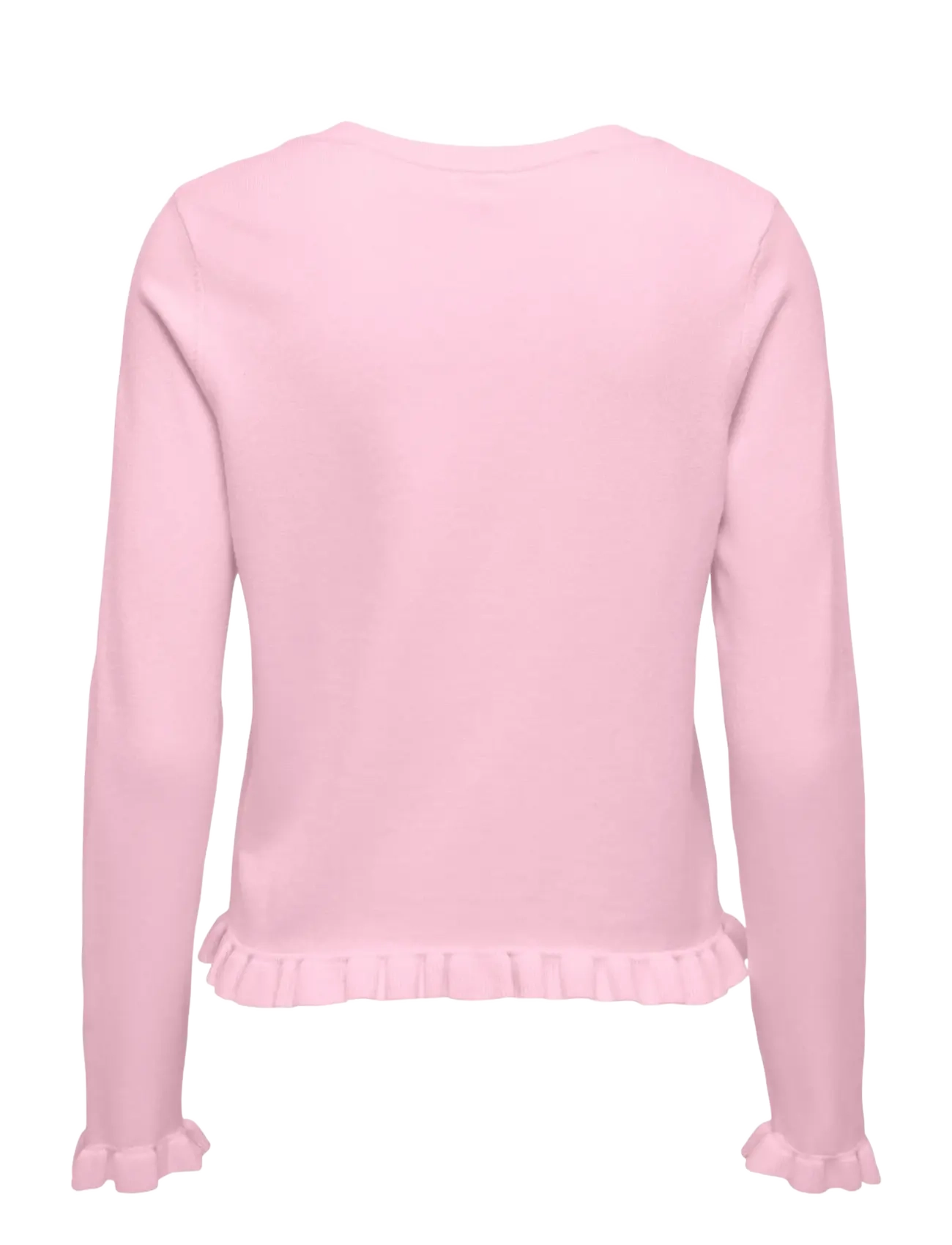 ONLY - ONLCINDEREL LS FRILL CARDIGAN EX KNT - cardigans - flushing pink - 1