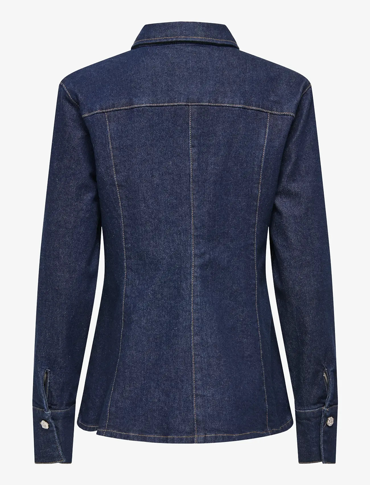 ONLY - ONLROSIE L/S FITTED DNM JACKET GUA - denimjakker - dark blue denim - 2