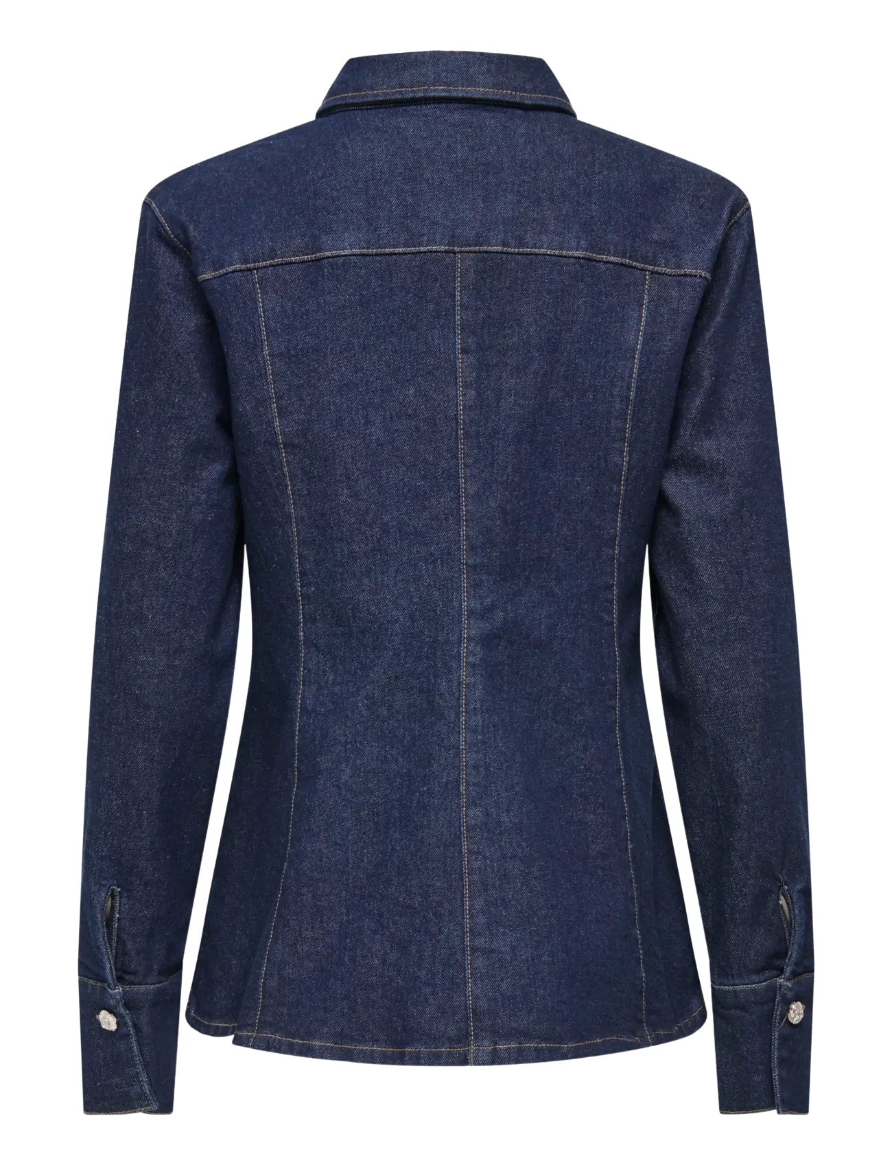 ONLY - ONLROSIE L/S FITTED DNM JACKET GUA - vestes de printemps - dark blue denim - 2