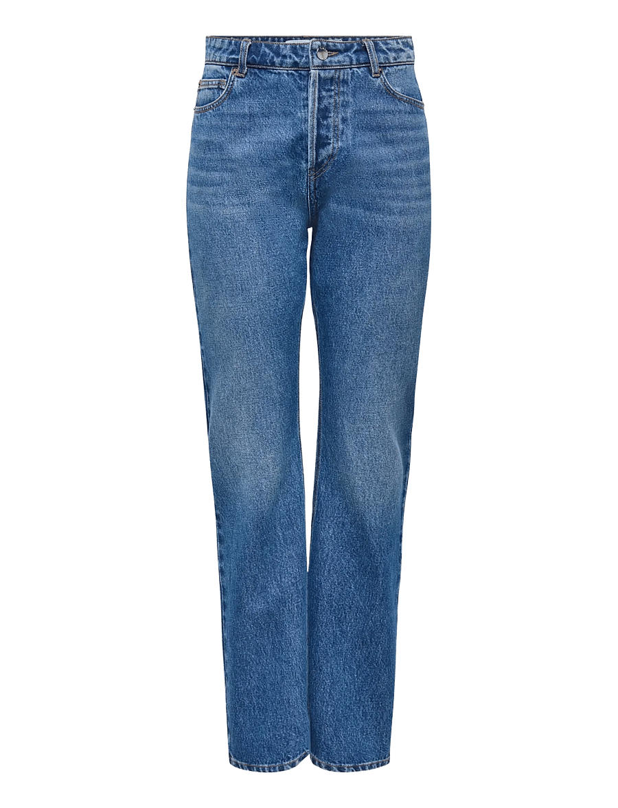 ONLY - ONLHAZEL HW STRAIGHT DNM GUA - tiesaus kirpimo džinsai - medium blue denim - 1