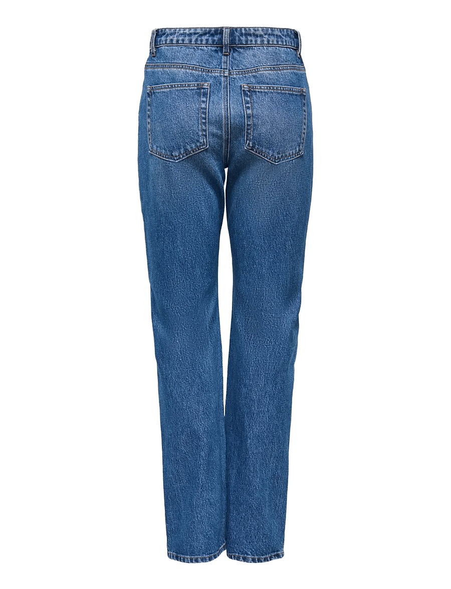 ONLY - ONLHAZEL HW STRAIGHT DNM GUA - tiesaus kirpimo džinsai - medium blue denim - 2