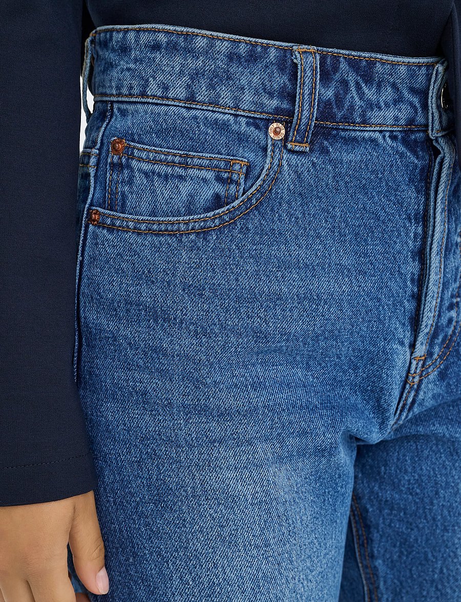 ONLY - ONLHAZEL HW STRAIGHT DNM GUA - tiesaus kirpimo džinsai - medium blue denim - 4