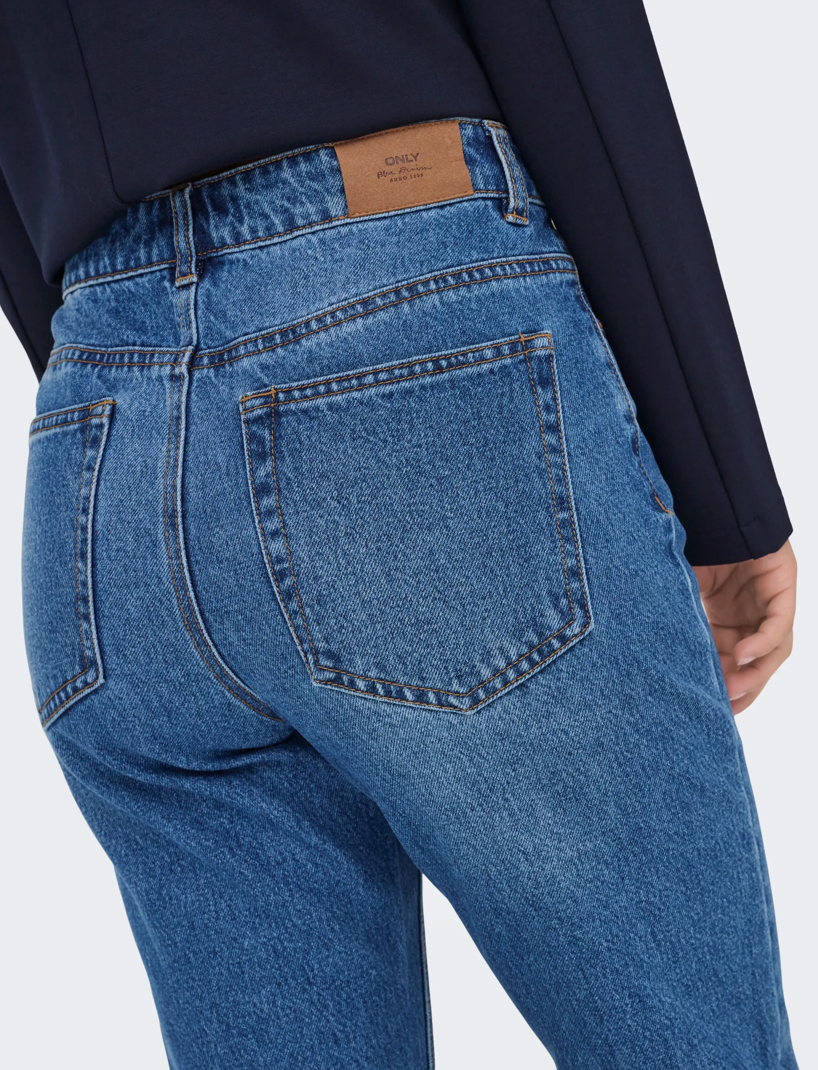 ONLY - ONLHAZEL HW STRAIGHT DNM GUA - laveste priser - medium blue denim - 5