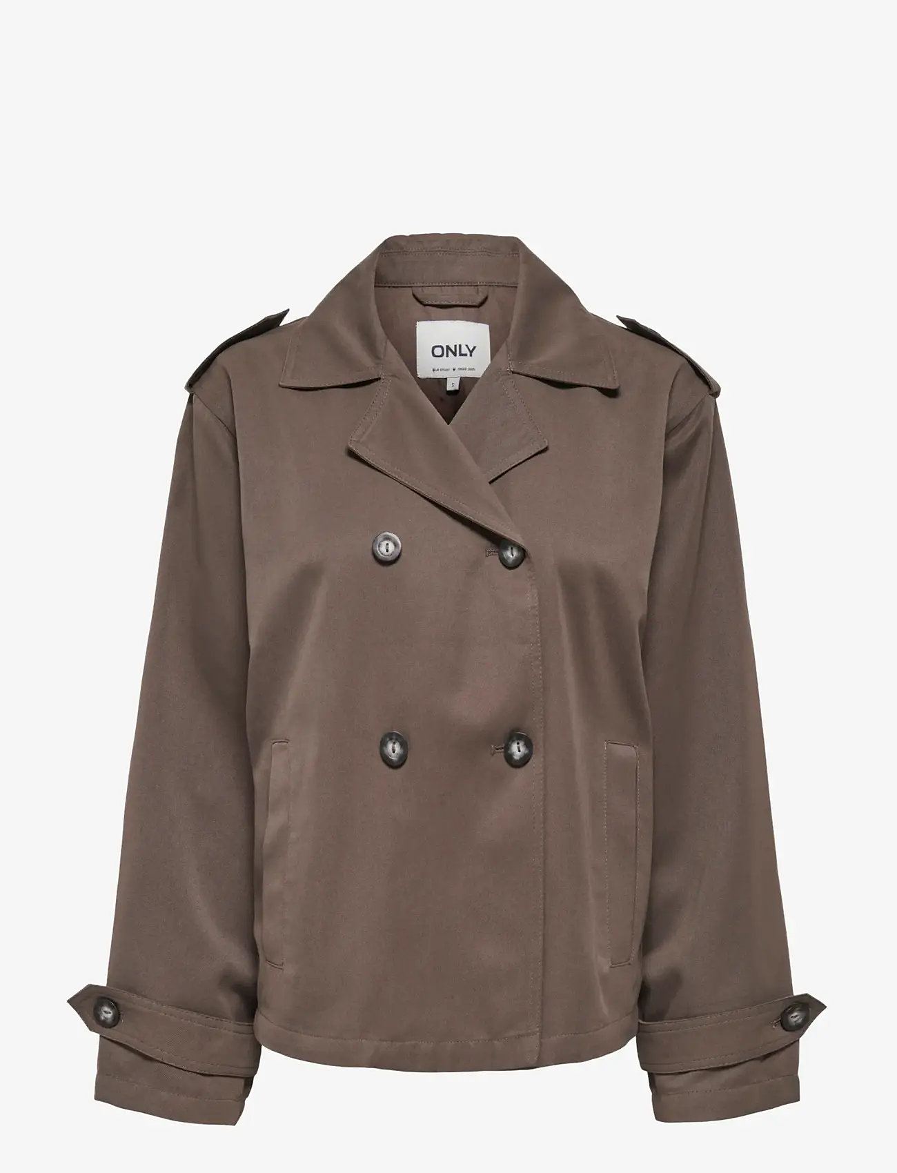 ONLY - ONLHANNAH SHORT LIFE TRENCHCOAT OTW - forårsjakker - chocolate martini - 1