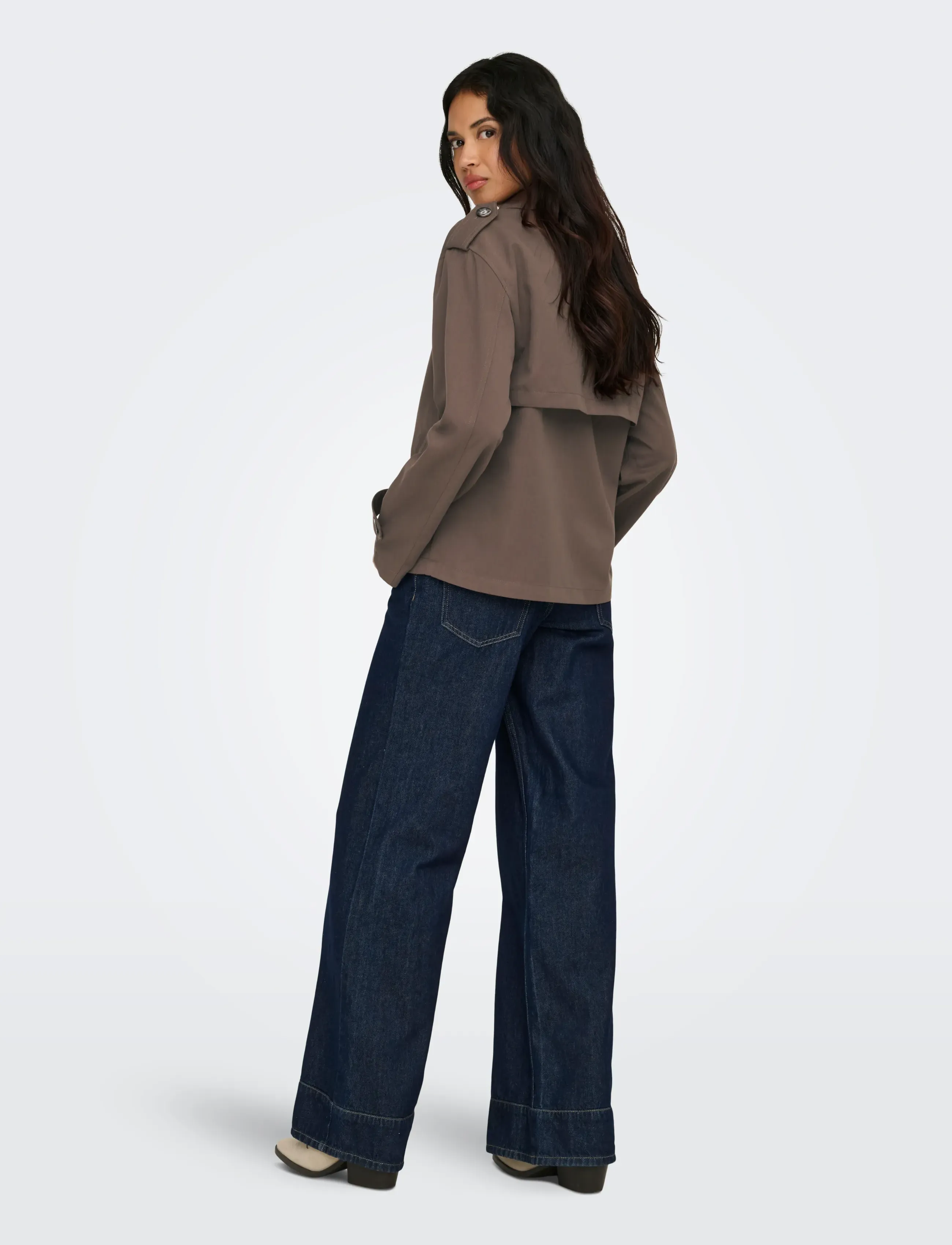 ONLY - ONLHANNAH SHORT LIFE TRENCHCOAT OTW - vestes de printemps - chocolate martini - 3