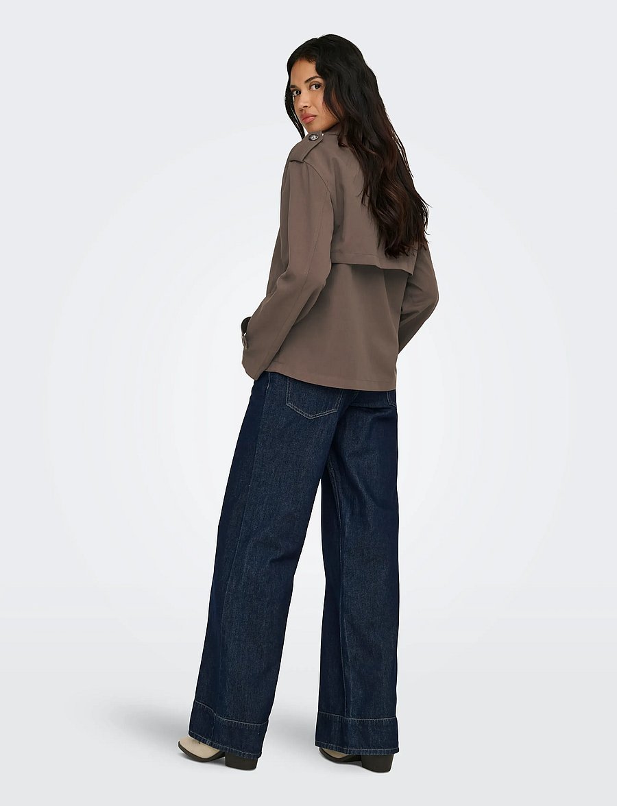 ONLY - ONLHANNAH SHORT LIFE TRENCHCOAT OTW - vestes de printemps - chocolate martini - 3