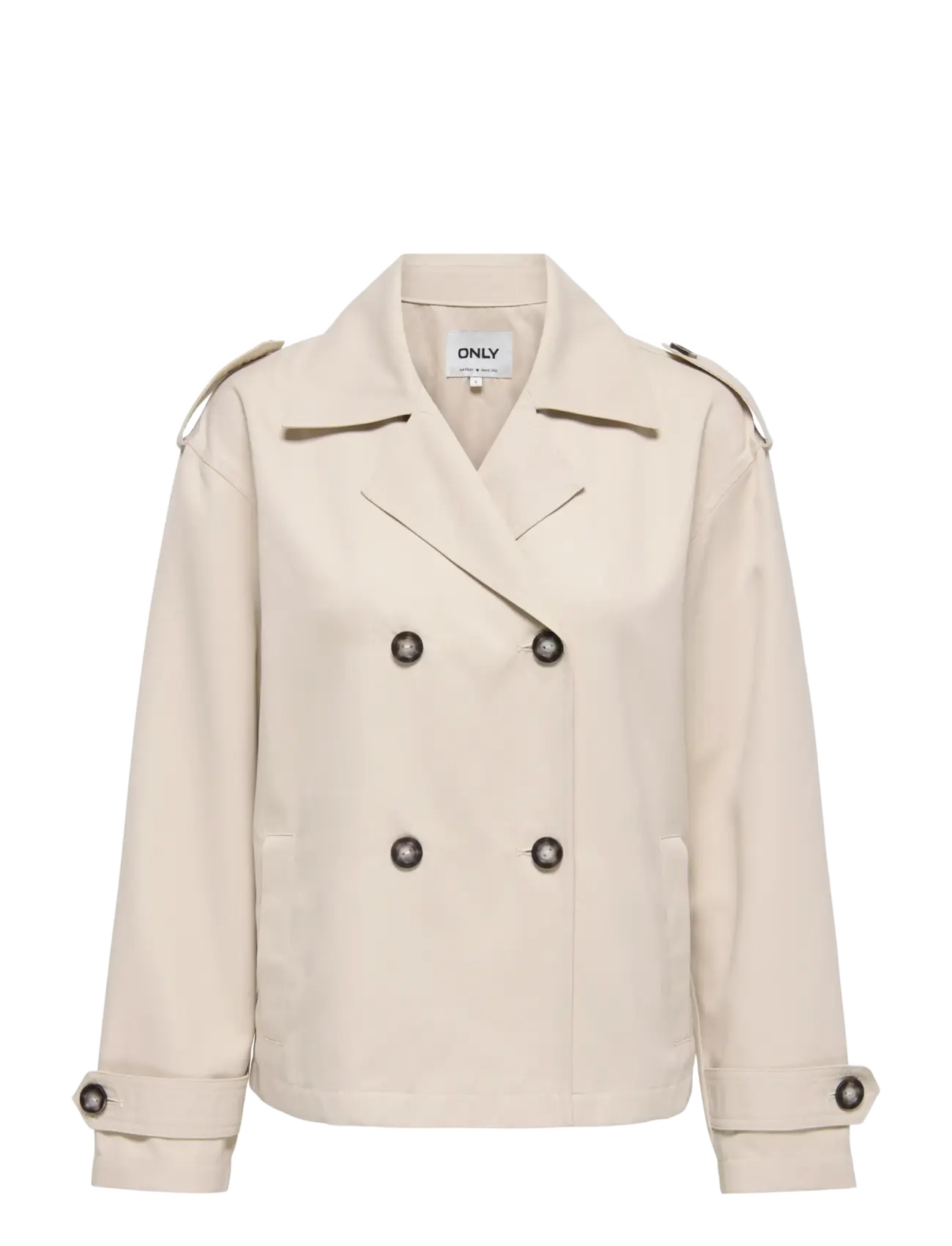 ONLY ONLHANNAH SHORT LIFE TRENCHCOAT OTW - ONLY - HUMUS / cream