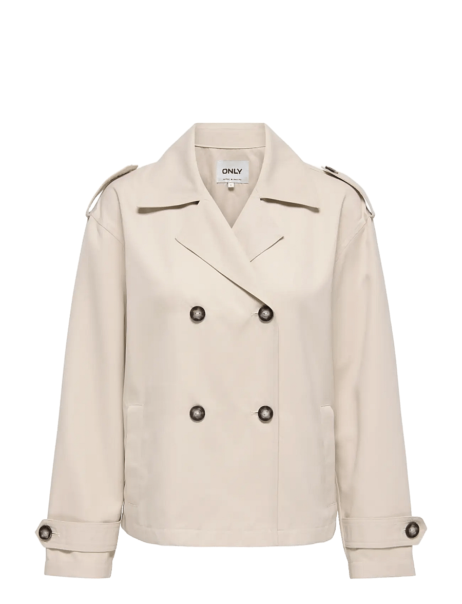 ONLY - ONLHANNAH SHORT LIFE TRENCHCOAT OTW - frühlingsjacken - humus - 1