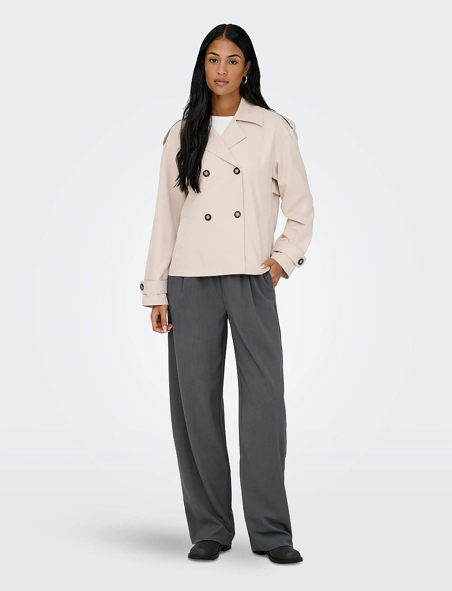 ONLY - ONLHANNAH SHORT LIFE TRENCHCOAT OTW - frühlingsjacken - humus - 4