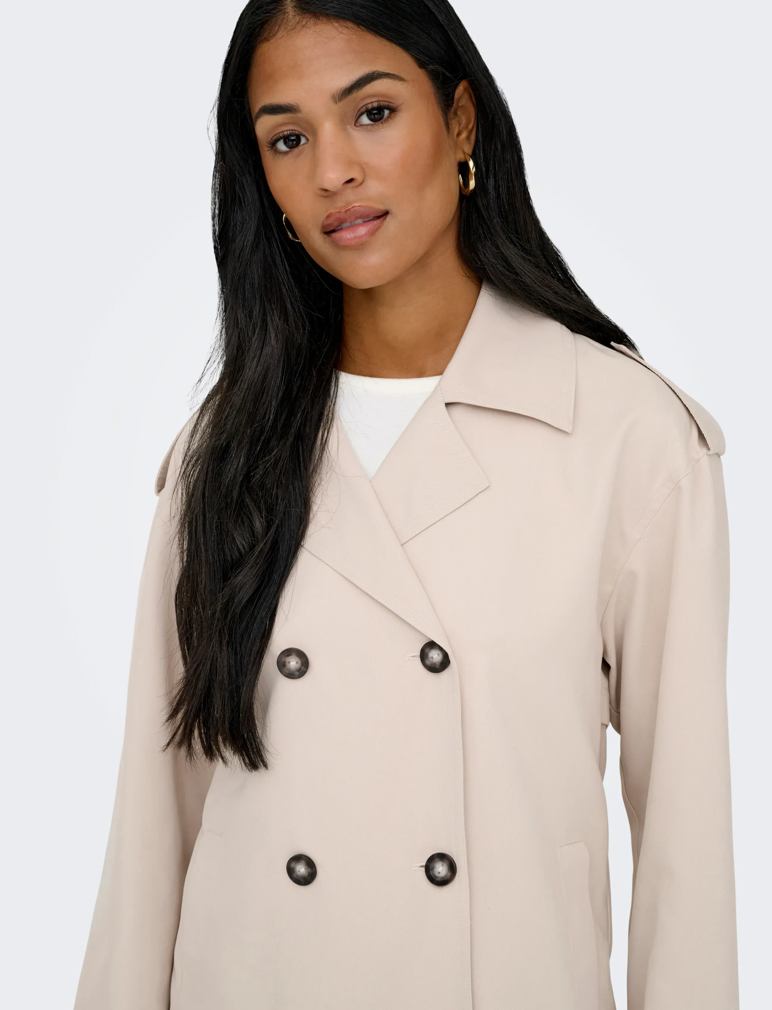 ONLY - ONLHANNAH SHORT LIFE TRENCHCOAT OTW - frühlingsjacken - humus - 5