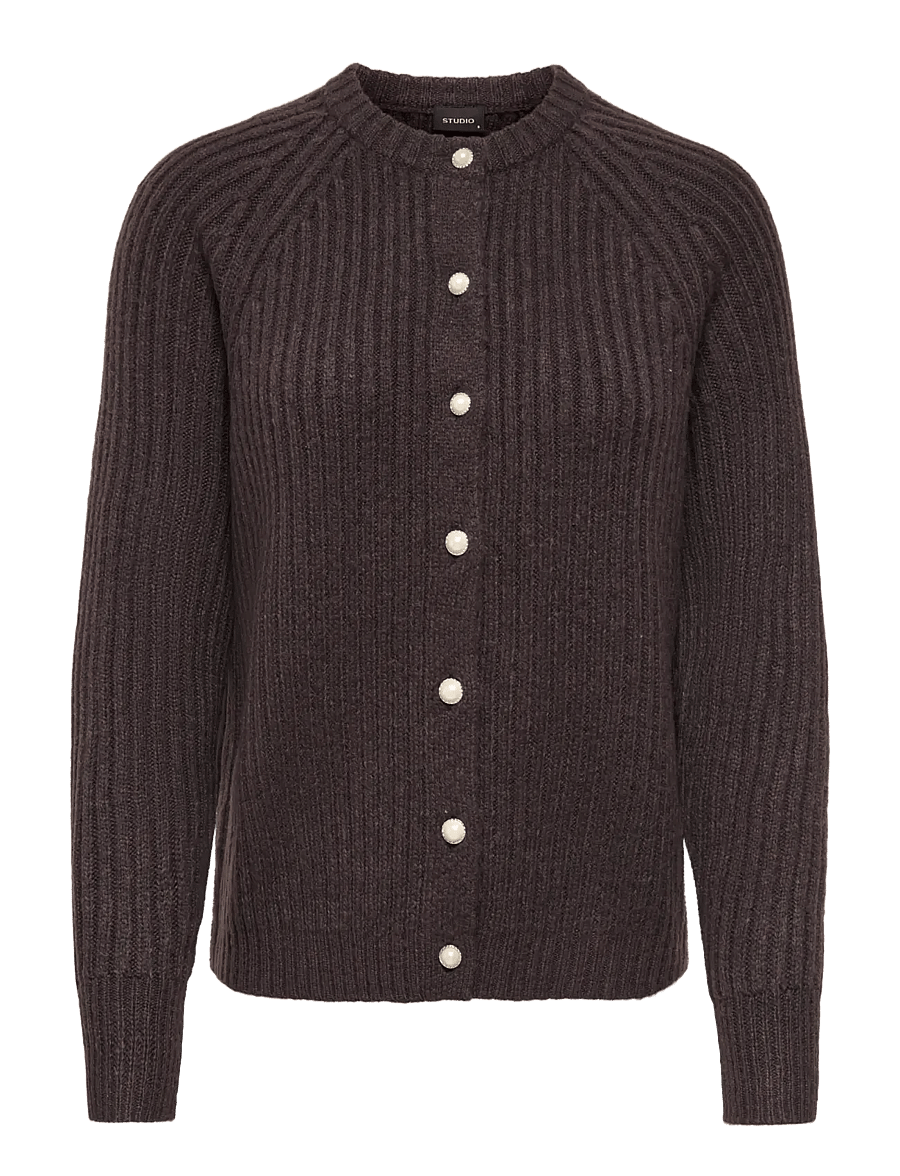 ONLY - ONLKALIBU L/S CARDIGAN KNT NOOS - cardigans - chocolate brown - 1