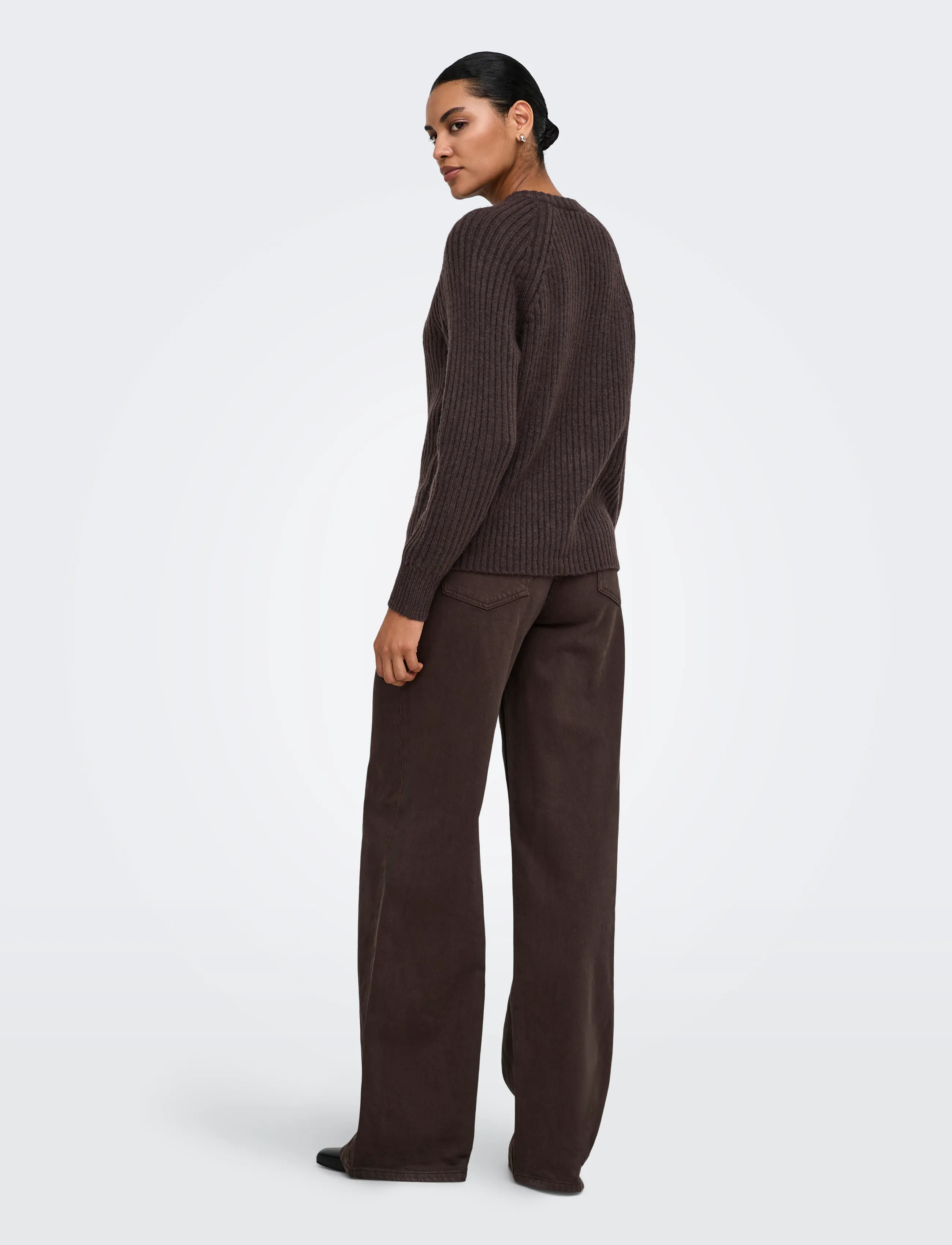 ONLY - ONLKALIBU L/S CARDIGAN KNT NOOS - cardigans - chocolate brown - 3