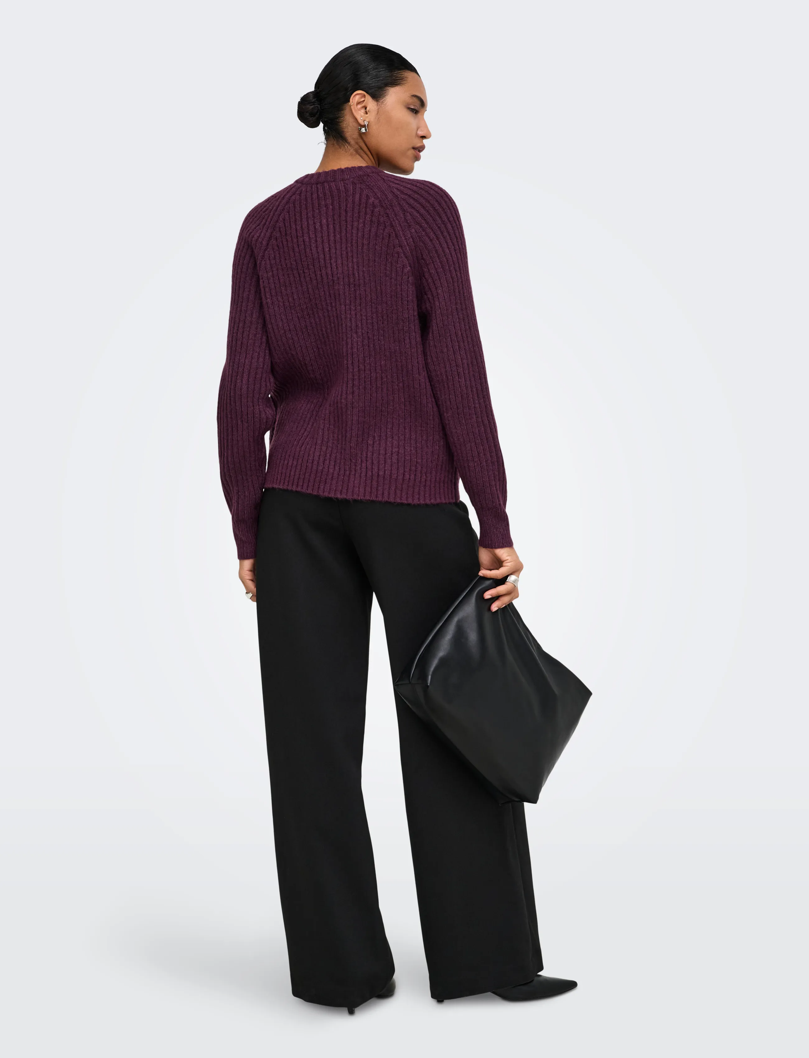 ONLY - ONLKALIBU L/S CARDIGAN KNT NOOS - mauve wine - 3
