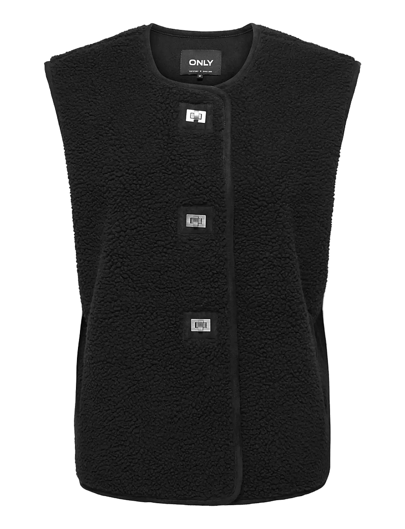 ONLY - ONLWENDY TEDDY WAISTCOAT OTW - herbstjacken - black - 0