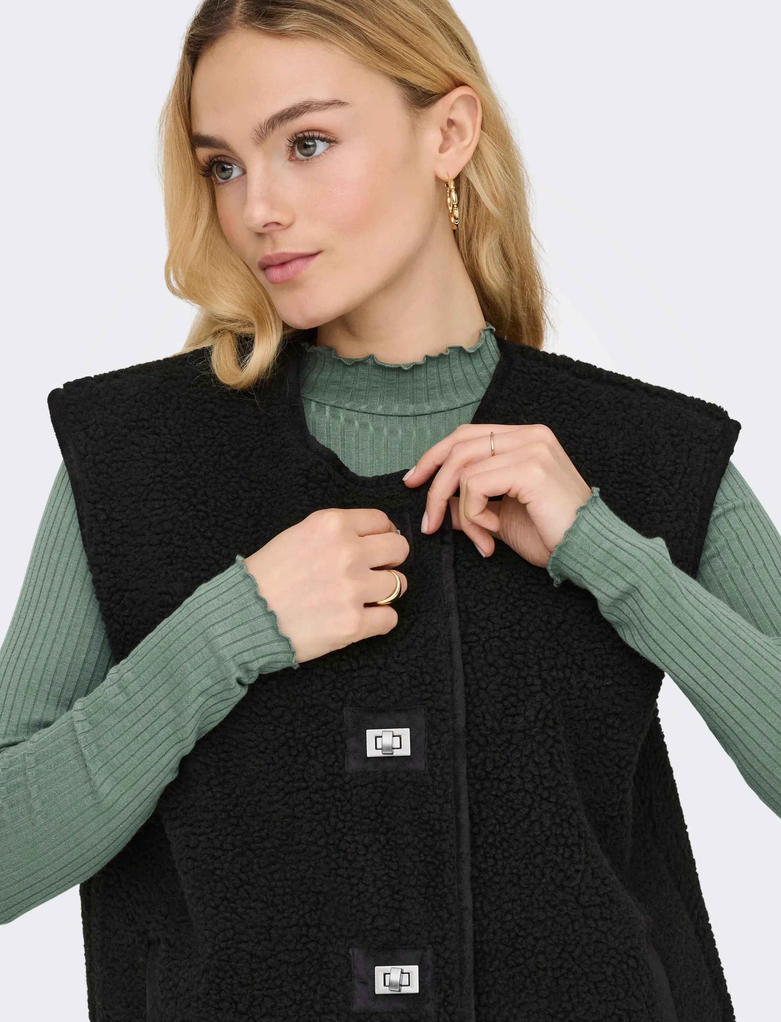 ONLY - ONLWENDY TEDDY WAISTCOAT OTW - fleece- und teddy-westen - black - 5