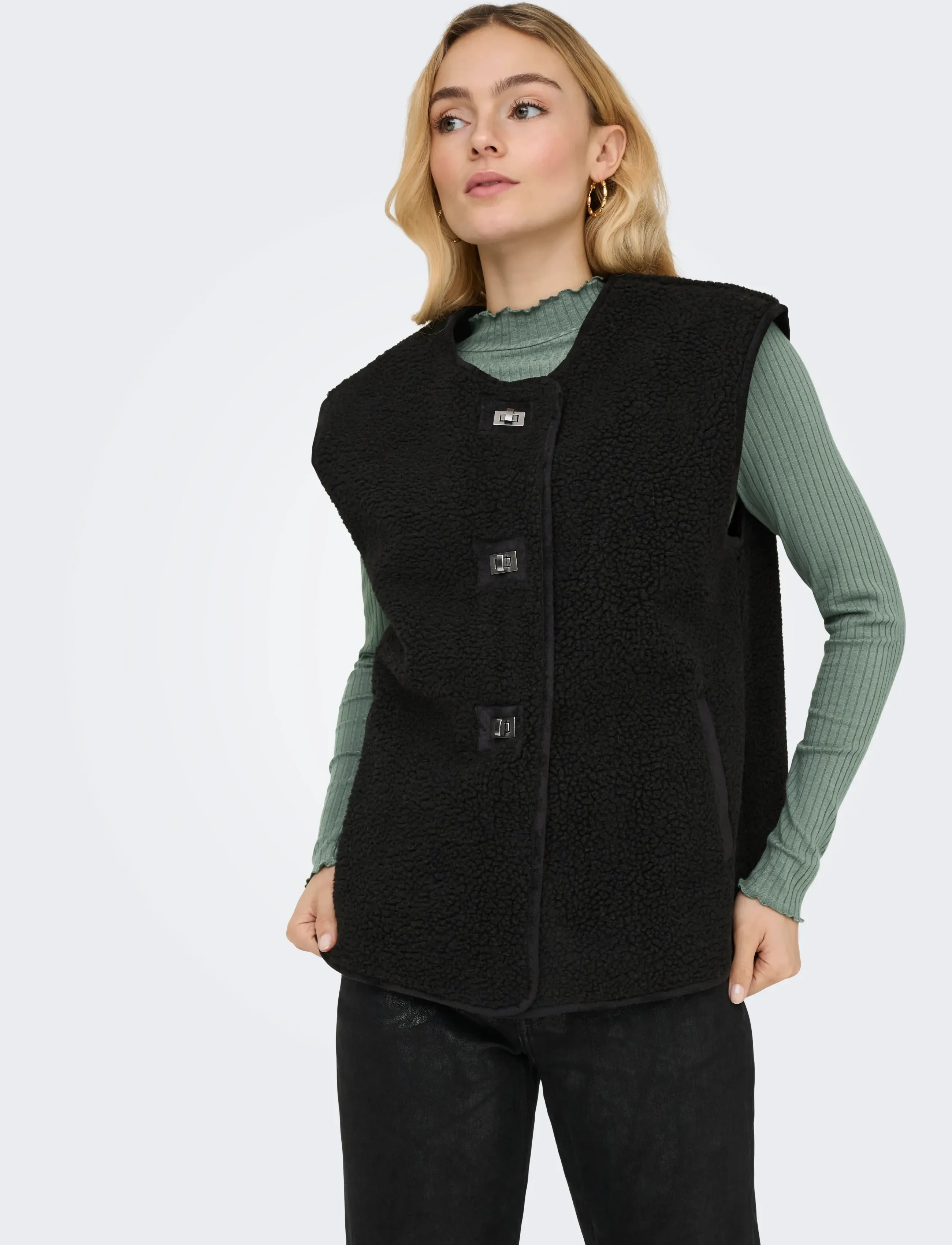 ONLY Onlwendy Teddy Waistcoat Otw västar dam – bild 6